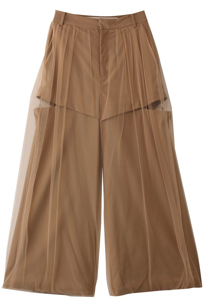 【プランク プロジェクト/PRANK PROJECT】のチュールレイヤードスラックス / Tulle Layered Slacks インテリア・キッズ・メンズ・レディースファッション・服の通販 founy(ファニー) https://founy.com/ ファッション Fashion レディースファッション Fashion for Women パンツ Pants & Trousers おすすめ Recommended / Our Picks ギャザー Gathered, Ruffled ジャケット Jacket, Outerwear スラックス Slacks, Dress Pants セットアップ Set-Up, Coordinated Outfit チュール Tulip, Tulip Motif フレア Flare, Flared ボトム Bottoms, Lower Wear ポケット Pocket, Pocket Detail マニッシュ Mannish, Boyish |ID: prp329100004335079 ipo3291000000032909345
