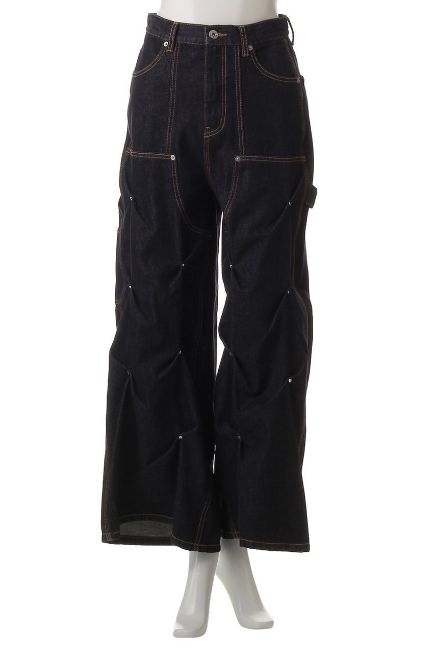 【プランク プロジェクト/PRANK PROJECT】のスタッズデニムパンツ / Studs Denim Pants 人気、トレンドファッション・服の通販 founy(ファニー) 　ファッション　Fashion　レディースファッション　Fashion for Women　パンツ　Pants & Trousers　デニムパンツ・ジーンズ・美脚デニム　Denim Jeans & Pants　おすすめ　Recommended / Our Picks　ケミカル　Chemical, Chemical Wash　コンパクト　Compact, Small Size　スタッズ　Studs, Metal Accents　デニム　Denim, Jeans Material　ブリーチ　Bleach, Washed Finish　ワイド　Wide, Wide Fit　other-2|ID: prp329100004335081 ipo3291000000032902205