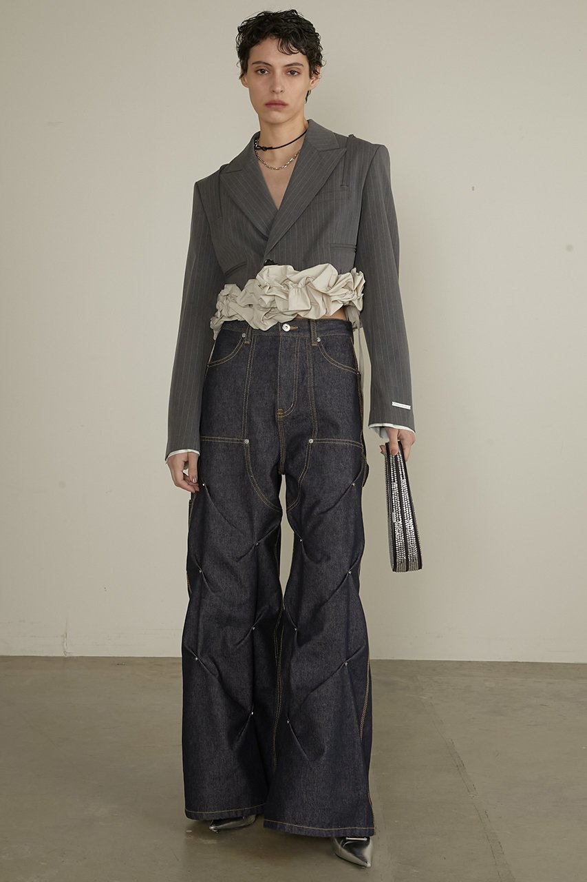 【プランク プロジェクト/PRANK PROJECT】のスタッズデニムパンツ / Studs Denim Pants 人気、トレンドファッション・服の通販 founy(ファニー) 　ファッション　Fashion　レディースファッション　Fashion for Women　パンツ　Pants & Trousers　デニムパンツ・ジーンズ・美脚デニム　Denim Jeans & Pants　おすすめ　Recommended / Our Picks　ケミカル　Chemical, Chemical Wash　コンパクト　Compact, Small Size　スタッズ　Studs, Metal Accents　デニム　Denim, Jeans Material　ブリーチ　Bleach, Washed Finish　ワイド　Wide, Wide Fit　other-6|ID: prp329100004335081 ipo3291000000032902216