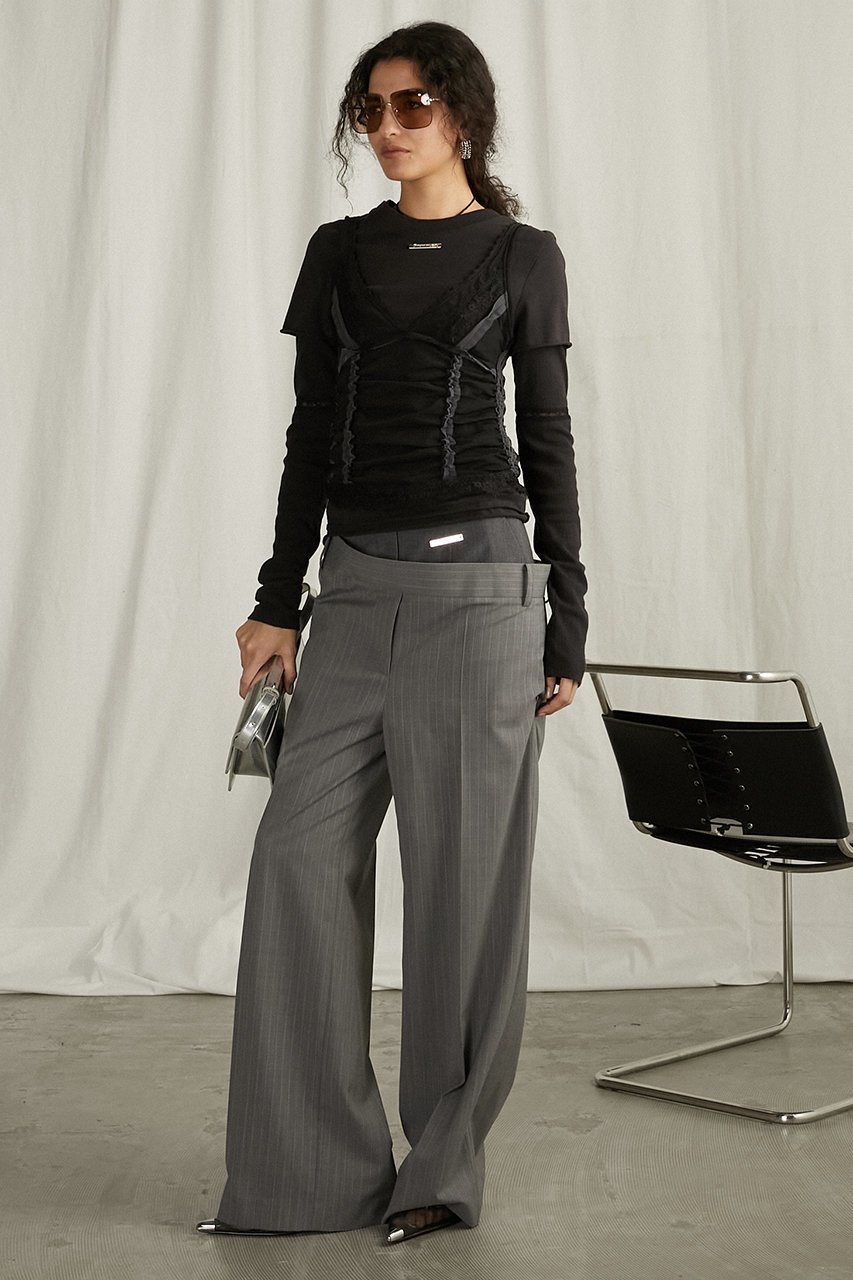 【プランク プロジェクト/PRANK PROJECT】のダブルレイヤードパンツ / Double Layered Pants 人気、トレンドファッション・服の通販 founy(ファニー) 　ファッション　Fashion　レディースファッション　Fashion for Women　パンツ　Pants & Trousers　ウォッシャブル　Machine Washable　シンプル　Simple, Minimal　スラックス　Slacks, Dress Pants　ドローストリング　Drawstring, Pull Cord　other-7|ID: prp329100004335082 ipo3291000000032929016