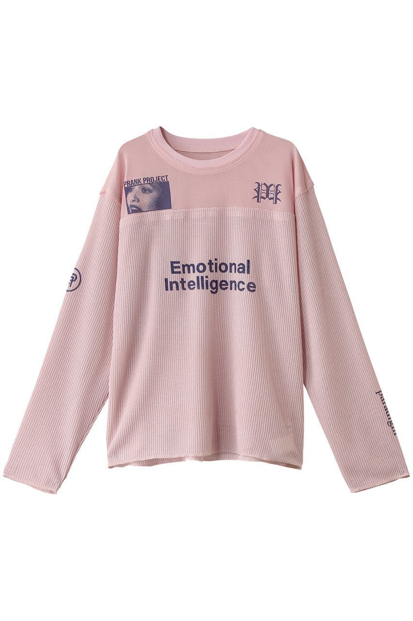【プランク プロジェクト/PRANK PROJECT】のメッシュプリントトップス / Mesh Print Top インテリア・キッズ・メンズ・レディースファッション・服の通販 founy(ファニー) 　ファッション　Fashion　レディースファッション　Fashion for Women　トップス・カットソー　Cut & Sew Tops　シャツ・ブラウス・オフィスカジュアル　Elegant Blouses & Button-Ups　ロングTシャツ・Tシャツ　Longline T-Shirts & Tees　カットソー・ベーシックTシャツ　Cut-and-Sewn Tops / Stretch Tees & Basics　カットソー　Cut and Sewn Top　グラフィック　Graphic, Graphic Design　コンビ　Combo, Combination Style　スポーティ　Sporty, Casual Athletic　スリーブ　Sleeve, Long Sleeve / Short Sleeve　プリント　Print, Printed Pattern　ボトム　Bottoms, Lower Wear　メッシュ　Mesh, Net Fabric　ヨーク　Yoke, Yoke Design　ランダム　Random, Irregular　ロング　Long, Long-Length　PNK(ピンク)|ID: prp329100004335084 ipo3291000000032875889