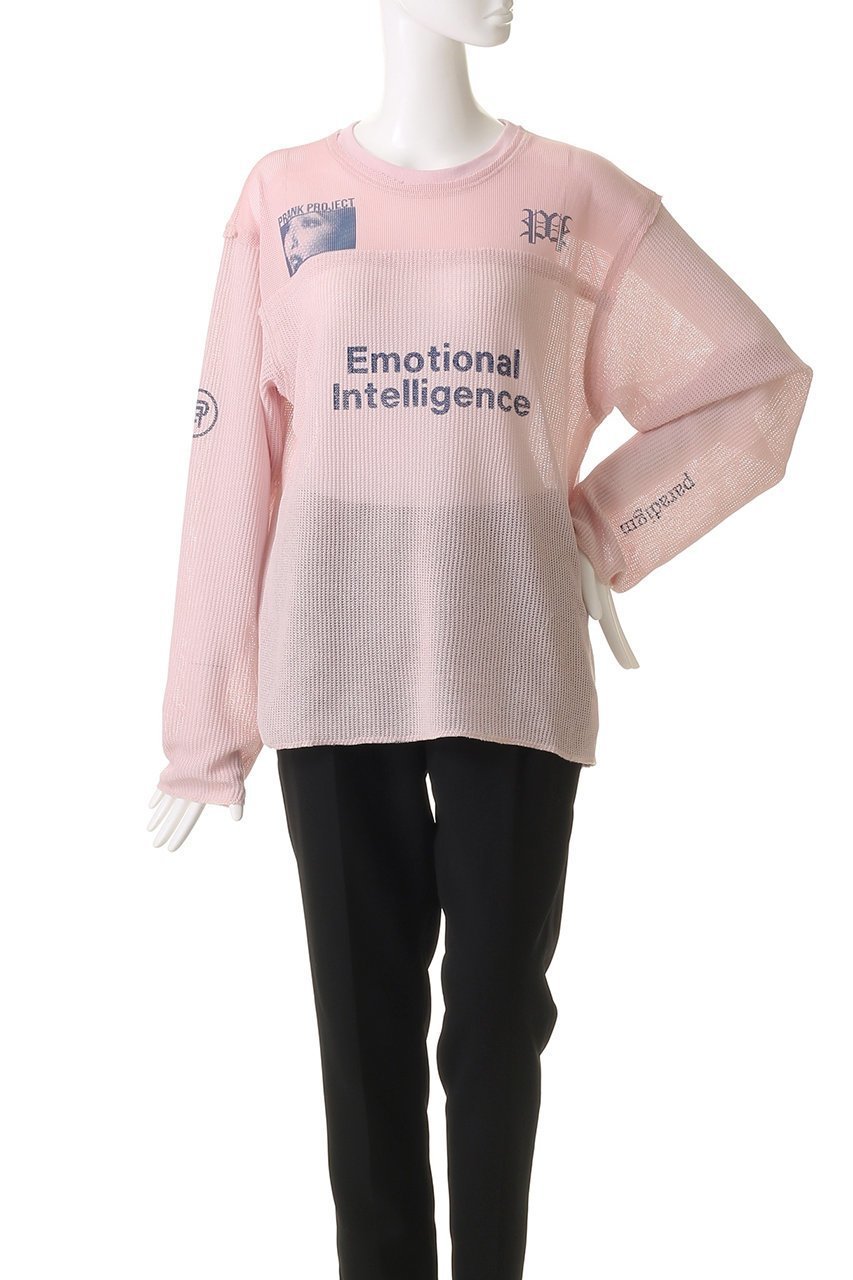 【プランク プロジェクト/PRANK PROJECT】のメッシュプリントトップス / Mesh Print Top 人気、トレンドファッション・服の通販 founy(ファニー) 　ファッション　Fashion　レディースファッション　Fashion for Women　トップス・カットソー　Cut & Sew Tops　シャツ・ブラウス・オフィスカジュアル　Elegant Blouses & Button-Ups　ロングTシャツ・Tシャツ　Longline T-Shirts & Tees　カットソー・ベーシックTシャツ　Cut-and-Sewn Tops / Stretch Tees & Basics　カットソー　Cut and Sewn Top　グラフィック　Graphic, Graphic Design　コンビ　Combo, Combination Style　スポーティ　Sporty, Casual Athletic　スリーブ　Sleeve, Long Sleeve / Short Sleeve　プリント　Print, Printed Pattern　ボトム　Bottoms, Lower Wear　メッシュ　Mesh, Net Fabric　ヨーク　Yoke, Yoke Design　ランダム　Random, Irregular　ロング　Long, Long-Length　other-2|ID: prp329100004335084 ipo3291000000032875895