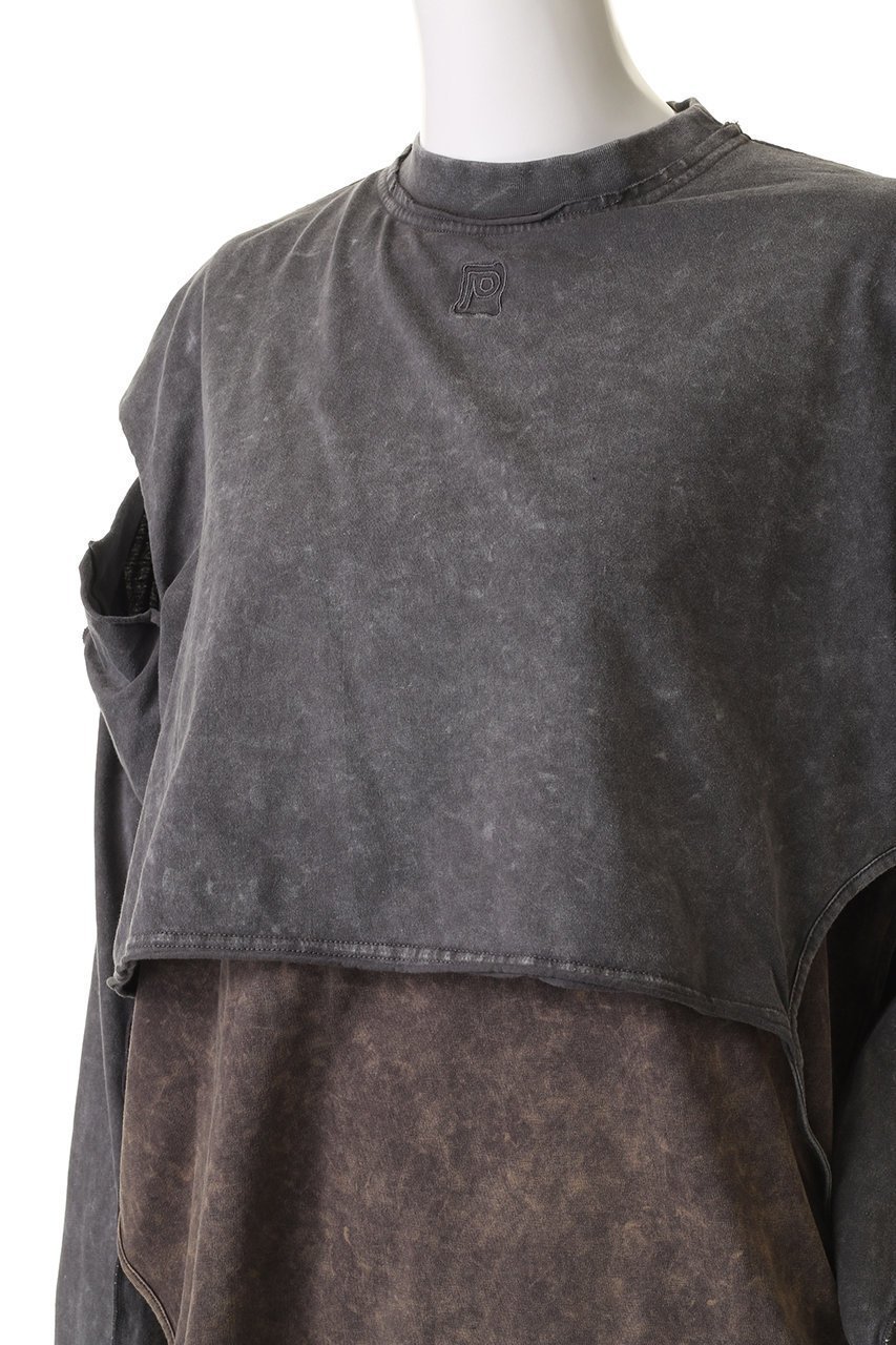 【プランク プロジェクト/PRANK PROJECT】のレイヤードロングスリーブTEE / Layered Long Sleeve Tee 人気、トレンドファッション・服の通販 founy(ファニー) 　ファッション　Fashion　レディースファッション　WOMEN　トップス・カットソー　Tops/Tshirt　シャツ/ブラウス　Shirts/Blouses　ロング / Tシャツ　T-Shirts　カットソー　Cut and Sewn　おすすめ　Recommend　カットソー　Cut And Sew　スリーブ　Sleeve　ノースリーブ　No Sleeve　ブリーチ　Bleach　ロング　Long　ワイド　Wide　other-5|ID: prp329100004335085 ipo3291000000031360103