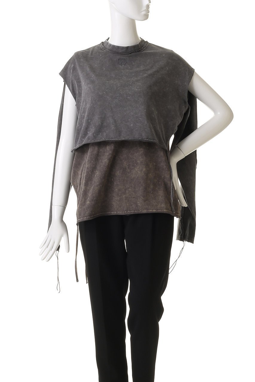 【プランク プロジェクト/PRANK PROJECT】のレイヤードロングスリーブTEE / Layered Long Sleeve Tee 人気、トレンドファッション・服の通販 founy(ファニー) 　ファッション　Fashion　レディースファッション　WOMEN　トップス・カットソー　Tops/Tshirt　シャツ/ブラウス　Shirts/Blouses　ロング / Tシャツ　T-Shirts　カットソー　Cut and Sewn　おすすめ　Recommend　カットソー　Cut And Sew　スリーブ　Sleeve　ノースリーブ　No Sleeve　ブリーチ　Bleach　ロング　Long　ワイド　Wide　other-6|ID: prp329100004335085 ipo3291000000031360104
