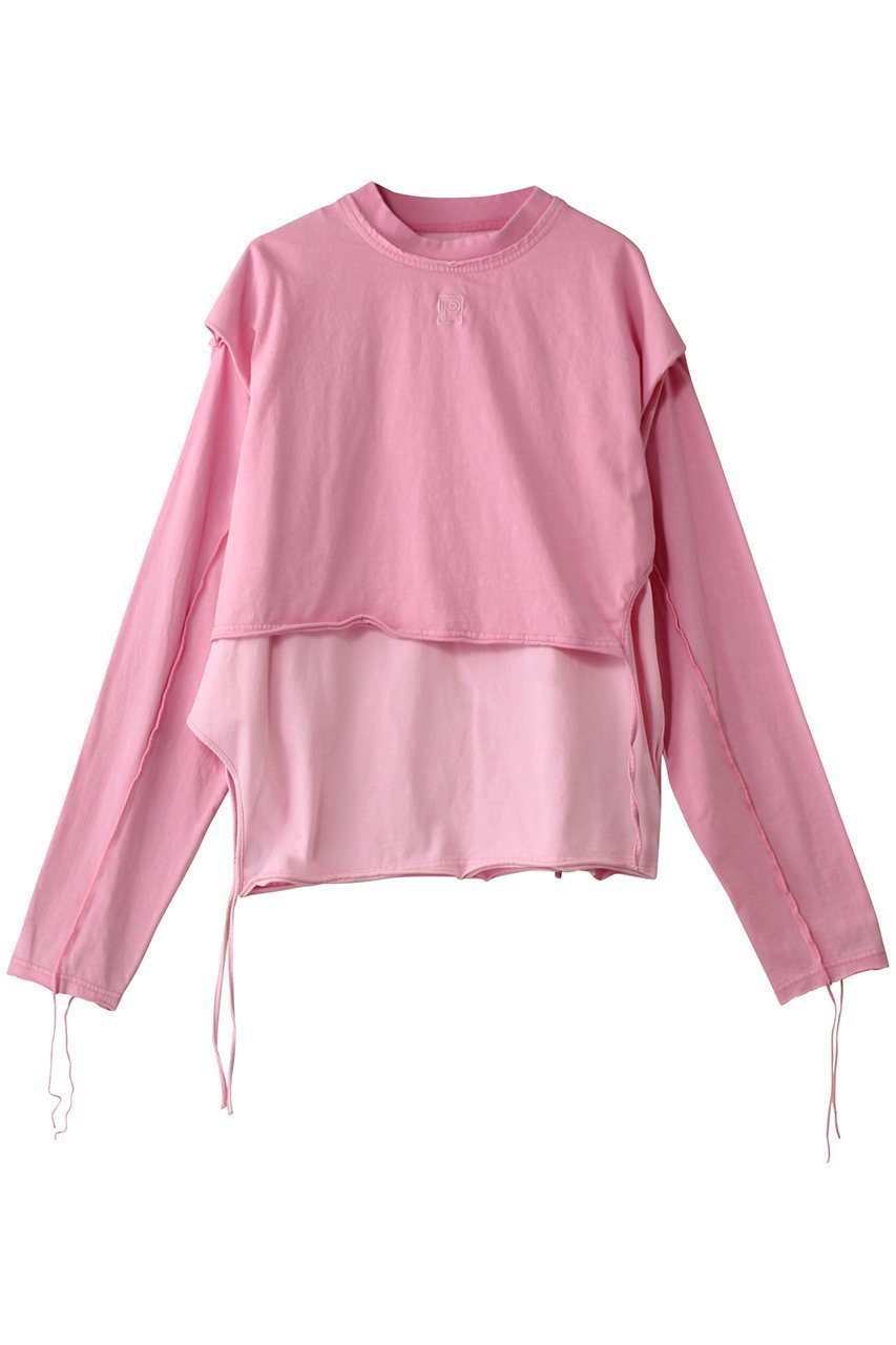 【プランク プロジェクト/PRANK PROJECT】のレイヤードロングスリーブTEE / Layered Long Sleeve Tee インテリア・キッズ・メンズ・レディースファッション・服の通販 founy(ファニー) 　ファッション　Fashion　レディースファッション　Fashion for Women　トップス・カットソー　Cut & Sew Tops　シャツ・ブラウス・オフィスカジュアル　Elegant Blouses & Button-Ups　ロングTシャツ・Tシャツ　Longline T-Shirts & Tees　カットソー・ベーシックTシャツ　Cut-and-Sewn Tops / Stretch Tees & Basics　おすすめ　Recommended / Our Picks　カットソー　Cut and Sewn Top　スリーブ　Sleeve, Long Sleeve / Short Sleeve　ノースリーブ　Sleeveless, No-Sleeve　ブリーチ　Bleach, Washed Finish　ロング　Long, Long-Length　ワイド　Wide, Wide Fit　PNK(ピンク)|ID: prp329100004335085 ipo3291000000032882525