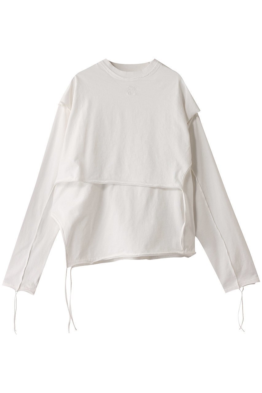 【プランク プロジェクト/PRANK PROJECT】のレイヤードロングスリーブTEE / Layered Long Sleeve Tee インテリア・キッズ・メンズ・レディースファッション・服の通販 founy(ファニー) 　ファッション　Fashion　レディースファッション　Fashion for Women　トップス・カットソー　Cut & Sew Tops　シャツ・ブラウス・オフィスカジュアル　Elegant Blouses & Button-Ups　ロングTシャツ・Tシャツ　Longline T-Shirts & Tees　カットソー・ベーシックTシャツ　Cut-and-Sewn Tops / Stretch Tees & Basics　おすすめ　Recommended / Our Picks　カットソー　Cut and Sewn Top　スリーブ　Sleeve, Long Sleeve / Short Sleeve　ノースリーブ　Sleeveless, No-Sleeve　ブリーチ　Bleach, Washed Finish　ロング　Long, Long-Length　ワイド　Wide, Wide Fit　WHT(ホワイト)|ID: prp329100004335085 ipo3291000000032882531