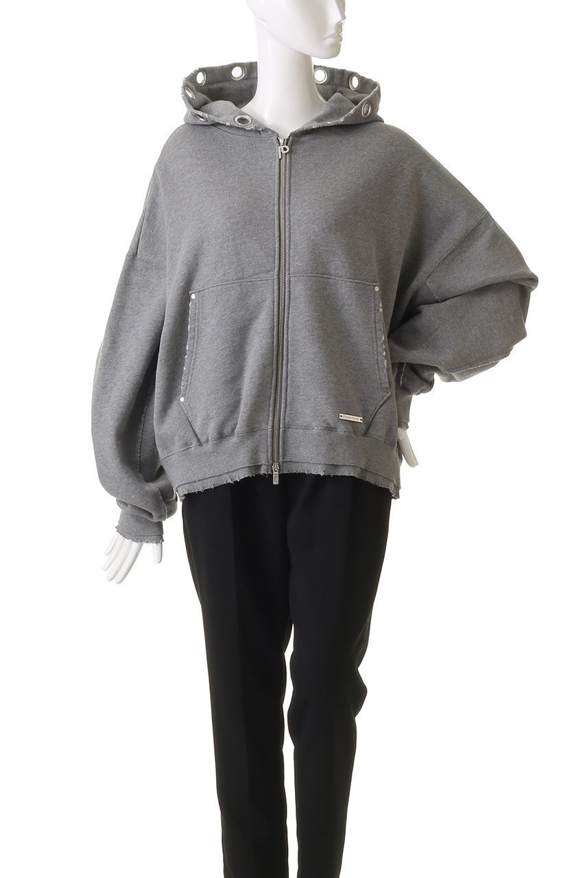 【プランク プロジェクト/PRANK PROJECT】のアイレットフーディパーカー / Eyelet Hoodie 人気、トレンドファッション・服の通販 founy(ファニー) 　ファッション　Fashion　レディースファッション　WOMEN　トップス・カットソー　Tops/Tshirt　シャツ/ブラウス　Shirts/Blouses　パーカ　Sweats　ロング / Tシャツ　T-Shirts　スウェット　Sweat　カットソー　Cut and Sewn　アイレット　Eyelet　ヴィンテージ　Vintage　クラッシュ　Crash　シアー　Sheer　ダブル　Double　ボトム　Bottom　ポケット　Pocket　おすすめ　Recommend　other-2|ID: prp329100004335086 ipo3291000000031360109