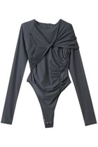 【プランク プロジェクト/PRANK PROJECT】のアシンメトリーツイストボディスーツ / Asymmetric Twist Bodysuit C.GRY(チャコールグレー)|ID: prp329100004335087 ipo3291000000034421216