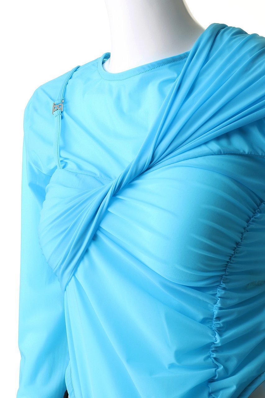 【プランク プロジェクト/PRANK PROJECT】のアシンメトリーツイストボディスーツ / Asymmetric Twist Bodysuit 人気、トレンドファッション・服の通販 founy(ファニー) 　ファッション　Fashion　レディースファッション　Fashion for Women　トップス・カットソー　Cut & Sew Tops　シャツ・ブラウス・オフィスカジュアル　Elegant Blouses & Button-Ups　ロングTシャツ・Tシャツ　Longline T-Shirts & Tees　カットソー・ベーシックTシャツ　Cut-and-Sewn Tops / Stretch Tees & Basics　スポーティ　Sporty, Casual Athletic　スリーブ　Sleeve, Long Sleeve / Short Sleeve　スーツ　Suit, Formalwear　フロント　Front, Front Design　ボトム　Bottoms, Lower Wear　ロング　Long, Long-Length　other-5|ID: prp329100004335087 ipo3291000000034421221