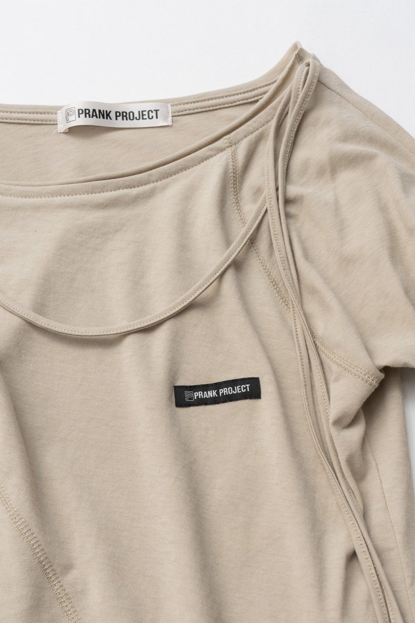 【プランク プロジェクト/PRANK PROJECT】のラッフルヘムアシメトップ / Ruffle Hem Asymmetric Top 人気、トレンドファッション・服の通販 founy(ファニー) 　ファッション　Fashion　レディースファッション　WOMEN　トップス・カットソー　Tops/Tshirt　シャツ/ブラウス　Shirts/Blouses　ロング / Tシャツ　T-Shirts　カットソー　Cut and Sewn　おすすめ　Recommend　アシンメトリー　Asymmetry　コンパクト　Compact　スリーブ　Sleeve　チュニック　Tunic　ツイル　Twill　デニム　Denim　パターン　Pattern　フロント　Front　ボトム　Bottom　ロング　Long　other-6|ID: prp329100004335088 ipo3291000000032000661