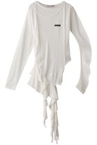【プランク プロジェクト/PRANK PROJECT】のラッフルヘムアシメトップ / Ruffle Hem Asymmetric Top WHT(ホワイト)|ID: prp329100004335088 ipo3291000000032875073