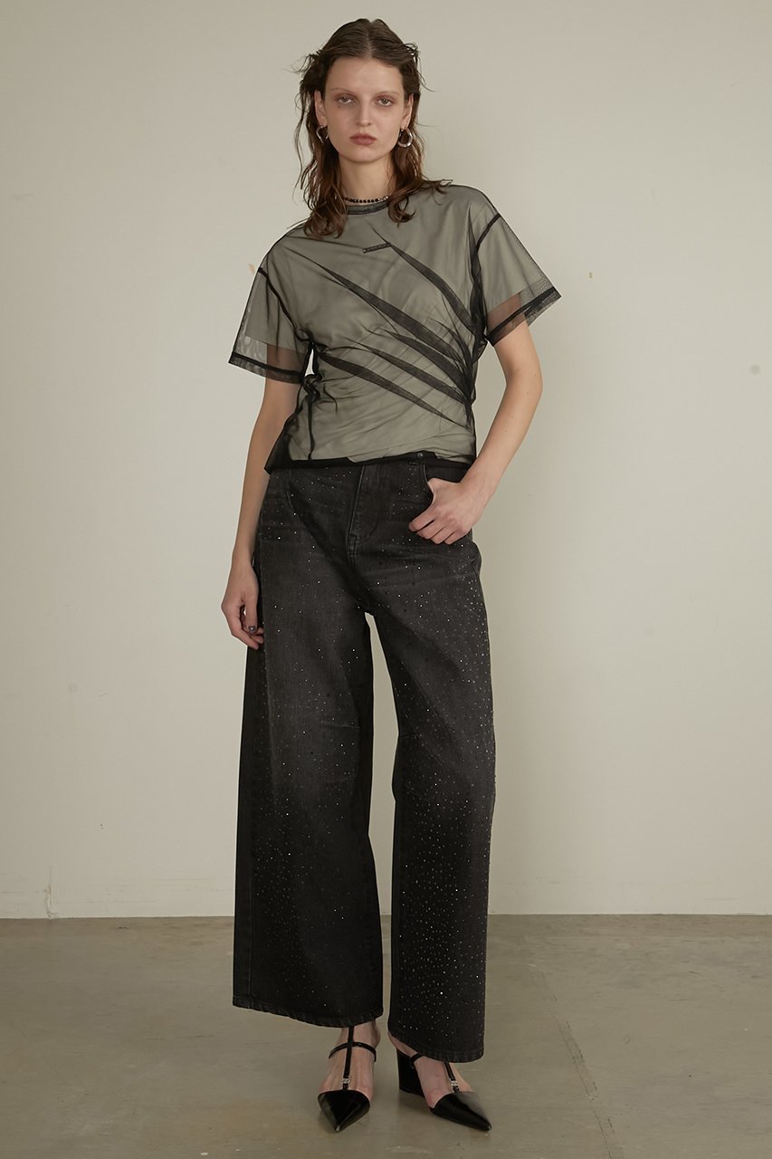 【プランク プロジェクト/PRANK PROJECT】のツイストレイヤードトップ / Twist Layered Top 人気、トレンドファッション・服の通販 founy(ファニー) 　ファッション　Fashion　レディースファッション　WOMEN　トップス・カットソー　Tops/Tshirt　シャツ/ブラウス　Shirts/Blouses　ロング / Tシャツ　T-Shirts　カットソー　Cut and Sewn　インナー　Inner　カットソー　Cut And Sew　コンパクト　Compact　ショート　Short　スリーブ　Sleeve　チュール　Tulle　ドレープ　Drape　other-8|ID: prp329100004335091 ipo3291000000031360176