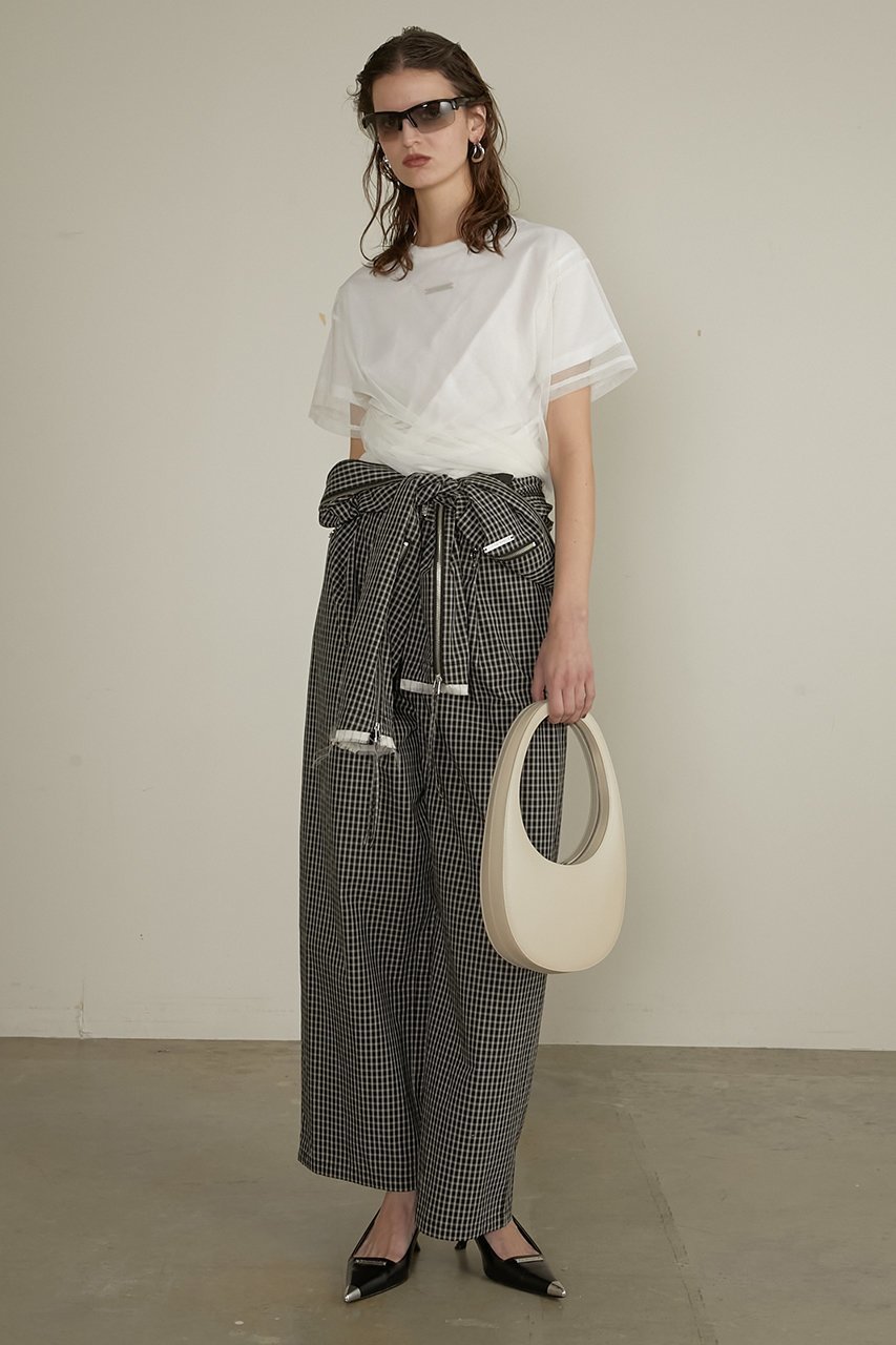 【プランク プロジェクト/PRANK PROJECT】のツイストレイヤードトップ / Twist Layered Top 人気、トレンドファッション・服の通販 founy(ファニー) 　ファッション　Fashion　レディースファッション　Fashion for Women　トップス・カットソー　Cut & Sew Tops　シャツ・ブラウス・オフィスカジュアル　Elegant Blouses & Button-Ups　ロングTシャツ・Tシャツ　Longline T-Shirts & Tees　カットソー・ベーシックTシャツ　Cut-and-Sewn Tops / Stretch Tees & Basics　インナー　Innerwear　カットソー　Cut and Sewn Top　コンパクト　Compact, Small Size　ショート　Short, Short Length　スリーブ　Sleeve, Long Sleeve / Short Sleeve　チュール　Tulip, Tulip Motif　ドレープ　Drape, Draping Fabric　再入荷　Restock / Back in Stock　other-6|ID: prp329100004335091 ipo3291000000032884983