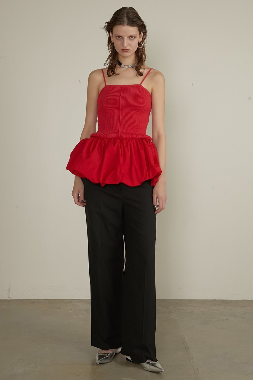 【プランク プロジェクト/PRANK PROJECT】のバルーンヘムニットキャミ / Balloon Hem Knit Cami 人気、トレンドファッション・服の通販 founy(ファニー) 　ファッション　Fashion　レディースファッション　WOMEN　トップス・カットソー　Tops/Tshirt　ニット　Knit Tops　キャミソール / ノースリーブ　No Sleeves　シャツ/ブラウス　Shirts/Blouses　ロング / Tシャツ　T-Shirts　カットソー　Cut and Sewn　おすすめ　Recommend　アイレット　Eyelet　カーゴパンツ　Cargo Pants　キャミソール　Camisole　スクエア　Square　ストレッチ　Stretch　スラックス　Slacks　タフタ　Taffeta　タンク　Tank　トレンド　Trend　ドッキング　Docking　バルーン　Balloon　other-6|ID: prp329100004335092 ipo3291000000031360189