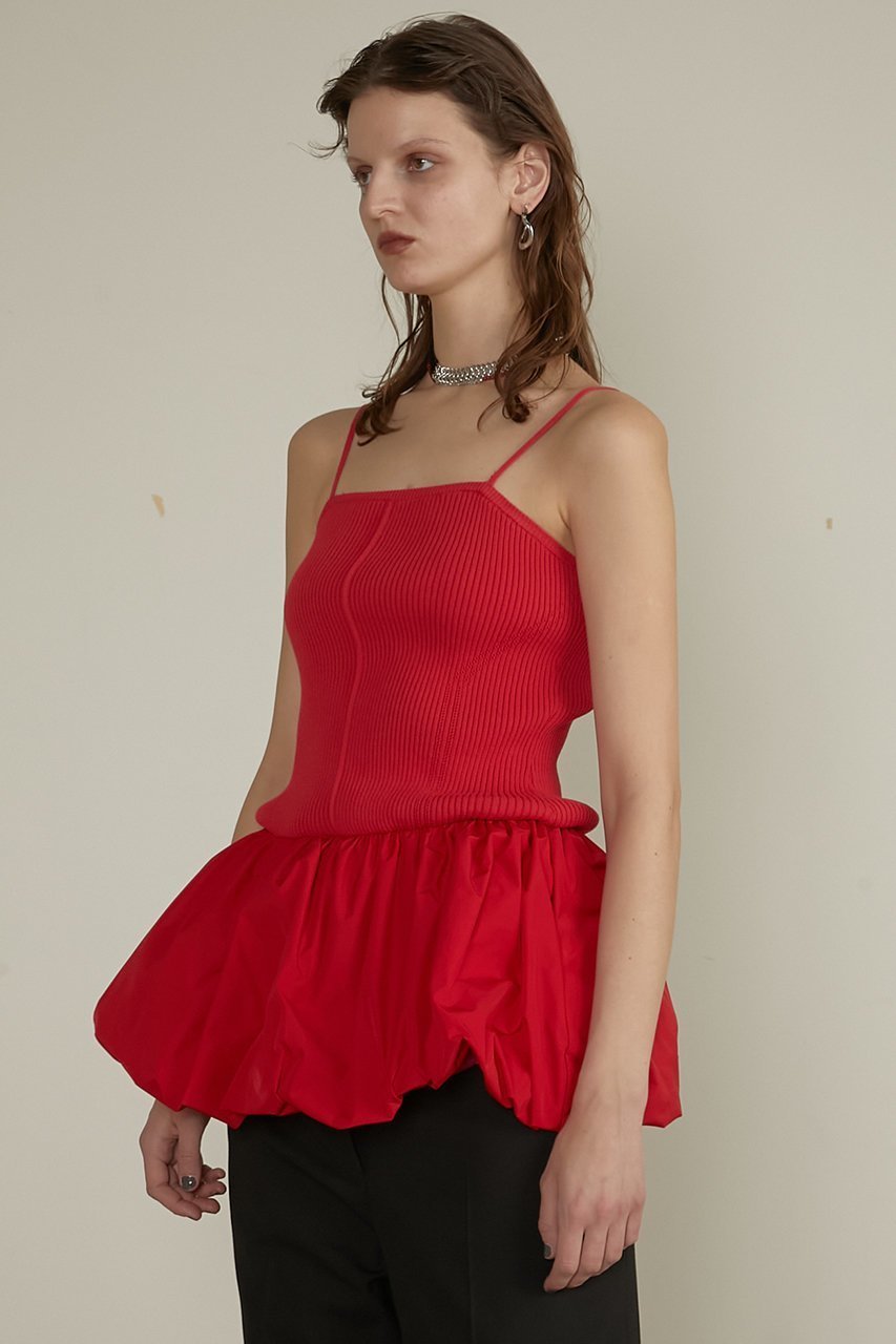 【プランク プロジェクト/PRANK PROJECT】のバルーンヘムニットキャミ / Balloon Hem Knit Cami 人気、トレンドファッション・服の通販 founy(ファニー) 　ファッション　Fashion　レディースファッション　WOMEN　トップス・カットソー　Tops/Tshirt　ニット　Knit Tops　キャミソール / ノースリーブ　No Sleeves　シャツ/ブラウス　Shirts/Blouses　ロング / Tシャツ　T-Shirts　カットソー　Cut and Sewn　おすすめ　Recommend　アイレット　Eyelet　カーゴパンツ　Cargo Pants　キャミソール　Camisole　スクエア　Square　ストレッチ　Stretch　スラックス　Slacks　タフタ　Taffeta　タンク　Tank　トレンド　Trend　ドッキング　Docking　バルーン　Balloon　other-8|ID: prp329100004335092 ipo3291000000031360194