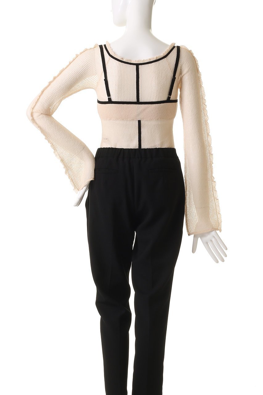 【プランク プロジェクト/PRANK PROJECT】のレイヤードフリルニットトップス / Layered Frill Knit Top 人気、トレンドファッション・服の通販 founy(ファニー) 　ファッション　Fashion　レディースファッション　WOMEN　トップス・カットソー　Tops/Tshirt　ニット　Knit Tops　キャミソール / ノースリーブ　No Sleeves　シャツ/ブラウス　Shirts/Blouses　ロング / Tシャツ　T-Shirts　カットソー　Cut and Sewn　キャミソール　Camisole　スーツ　Suit　タンク　Tank　デコルテ　Decolletage　ドッキング　Docking　フリル　Frills　ボトム　Bottom　リネン　Linen　other-4|ID: prp329100004335093 ipo3291000000031271658