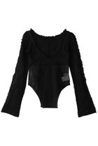 【プランク プロジェクト/PRANK PROJECT】のレイヤードフリルニットトップス / Layered Frill Knit Top 人気、トレンドファッション・服の通販 founy(ファニー) ファッション Fashion レディースファッション Fashion for Women トップス・カットソー Cut & Sew Tops ニット Knit Tops & Sweaters キャミソール&ノースリーブ Camisoles & Sleeveless Tops シャツ・ブラウス・オフィスカジュアル Elegant Blouses & Button-Ups ロングTシャツ・Tシャツ Longline T-Shirts & Tees カットソー・ベーシックTシャツ Cut-and-Sewn Tops / Stretch Tees & Basics キャミソール Camisole, Spaghetti Strap Top スーツ Suit, Formalwear タンク Tank Top, Sleeveless Top デコルテ Décolleté, Neckline ドッキング Docking, Mixed Material フリル Frill, Ruffle ボトム Bottoms, Lower Wear リネン Linen, Linen Fabric thumbnail BLK(ブラック)|ID: prp329100004335093 ipo3291000000032885059