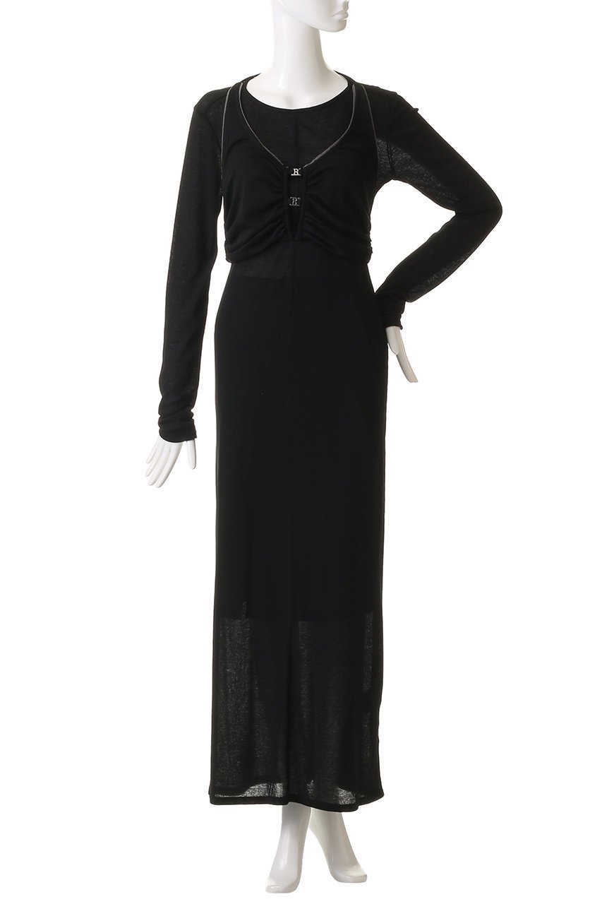 【プランク プロジェクト/PRANK PROJECT】のホルターレイヤードマキシドレス / Halter Layered Maxi Dress 人気、トレンドファッション・服の通販 founy(ファニー) 　ファッション　Fashion　レディースファッション　Fashion for Women　ワンピース　Dresses　フォーマル・パーティードレス・結婚式用ドレス　Elegant & Casual Dresses　チュニック　Tunic Tops & Dresses　マキシ丈ワンピース・ロングドレス　Maxi Dresses / Long One-Pieces　おすすめ　Recommended / Our Picks　キャミソール　Camisole, Spaghetti Strap Top　ジャケット　Jacket, Outerwear　チュニック　Tunic, Long Top　テレコ　Ribbed, Rib Stitch　ドッキング　Docking, Mixed Material　フォーマル　Formal, Dressy　ロング　Long, Long-Length　other-6|ID: prp329100004335097 ipo3291000000032881871