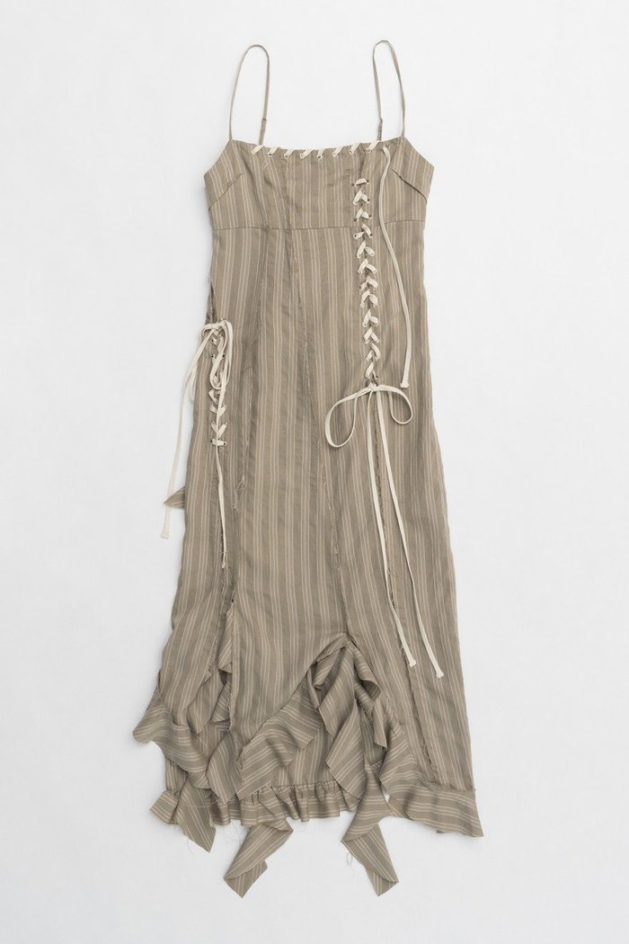 【プランク プロジェクト/PRANK PROJECT】のラッフルレースアップストライプワンピ / Ruffle Lace-Up Stripe Onepiece インテリア・キッズ・メンズ・レディースファッション・服の通販 founy(ファニー) https://founy.com/ ファッション Fashion レディースファッション WOMEN ワンピース Dress チュニック Tunic おすすめ Recommend キャミワンピース Cami Dress ストライプ Stripe チュニック Tunic レース Race ロング Long エレガント 上品 Elegant |ID: prp329100004335098 ipo3291000000030114035