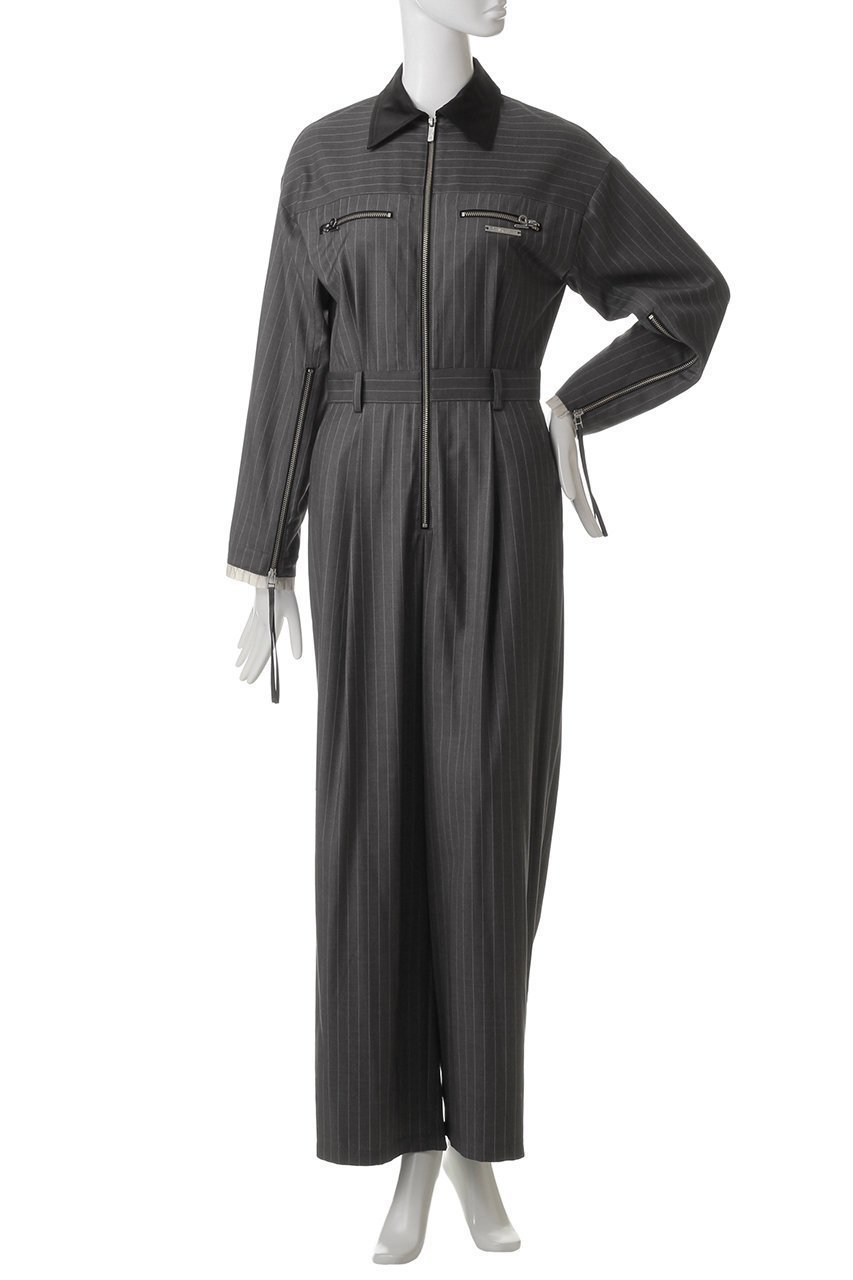 【プランク プロジェクト/PRANK PROJECT】のルーズストライプオールインワン / Loose Stripe All In One 人気、トレンドファッション・服の通販 founy(ファニー) 　ファッション　Fashion　レディースファッション　Fashion for Women　パンツ　Pants & Trousers　エレガント 上品　Elegant　カッティング　Cutting Detail　サテン　Satin, Glossy Fabric　ダブル　Double, Double-Breasted　リラックス　Relax, Relaxed Fit　夏　Summer　other-2|ID: prp329100004335101 ipo3291000000035637587