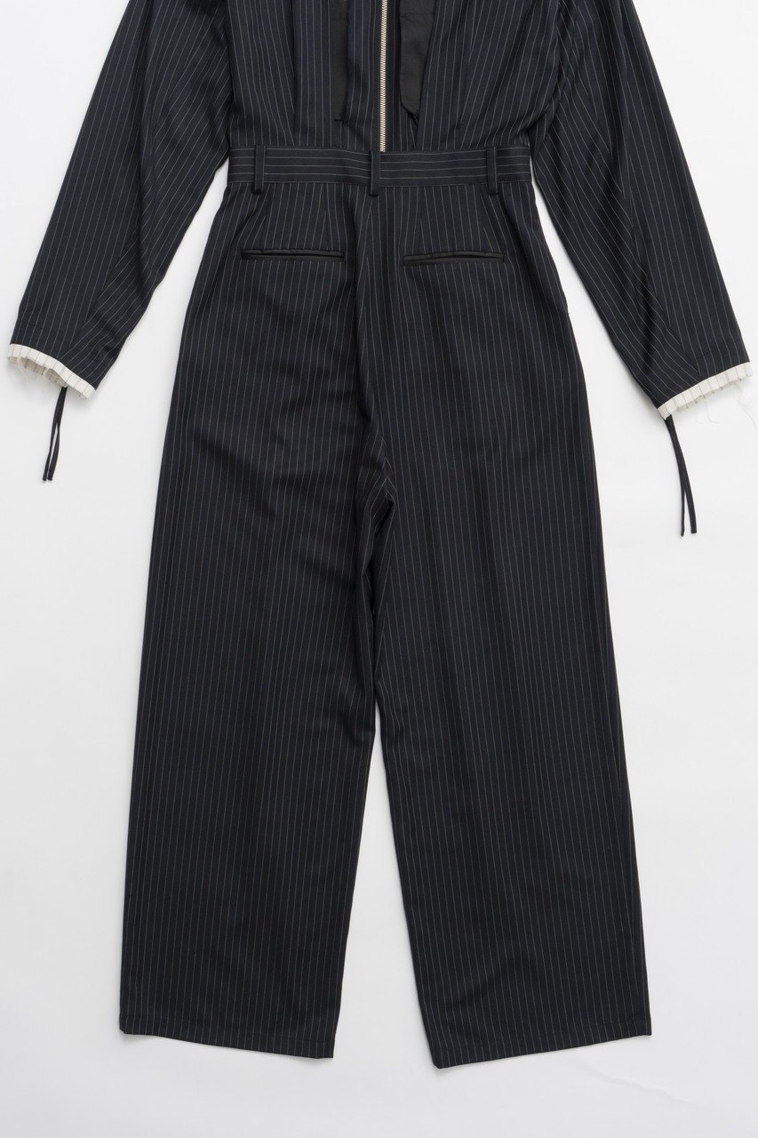 【プランク プロジェクト/PRANK PROJECT】のルーズストライプオールインワン / Loose Stripe All In One 人気、トレンドファッション・服の通販 founy(ファニー) 　ファッション　Fashion　レディースファッション　Fashion for Women　パンツ　Pants & Trousers　エレガント 上品　Elegant　カッティング　Cutting Detail　サテン　Satin, Glossy Fabric　ダブル　Double, Double-Breasted　リラックス　Relax, Relaxed Fit　夏　Summer　other-8|ID: prp329100004335101 ipo3291000000035637593