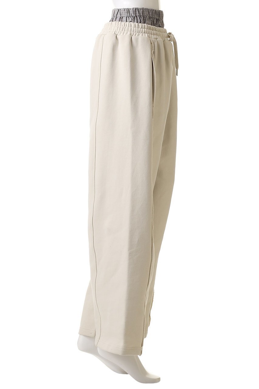 【プランク プロジェクト/PRANK PROJECT】のボクサーレイヤードスウェットパンツ / Boxer Layered Sweatpants 人気、トレンドファッション・服の通販 founy(ファニー) 　ファッション　Fashion　レディースファッション　Fashion for Women　パンツ　Pants & Trousers　おすすめ　Recommended / Our Picks　クロップド　Cropped, Short Length　チェック　Check, Plaid, Tartan　ドローストリング　Drawstring, Pull Cord　バランス　Balance, Style Balance　フロント　Front, Front Design　メンズ　Men's, Menswear　リラックス　Relax, Relaxed Fit　レーシー　Lacy, Lace-Like　ワイド　Wide, Wide Fit　other-3|ID: prp329100004335107 ipo3291000000032919358