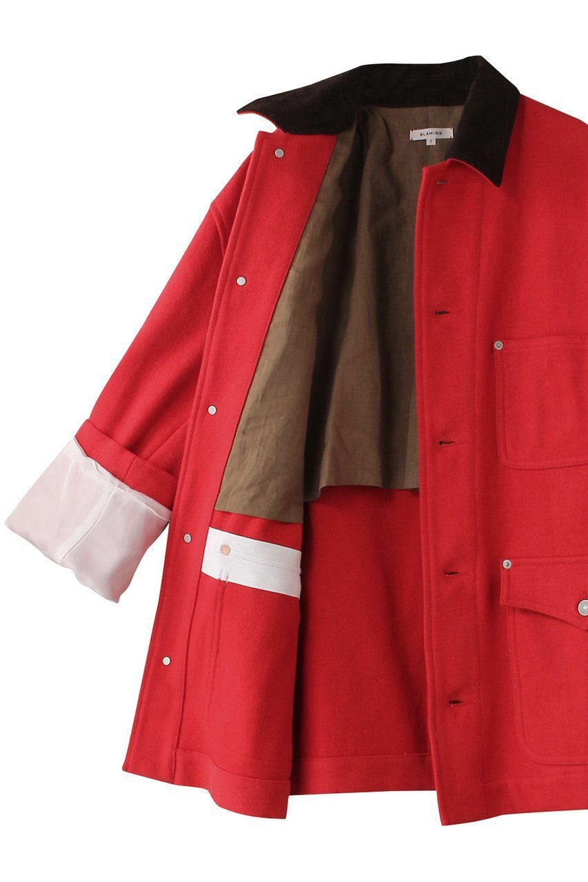 【ブラミンク/BLAMINK】のコットンカバーオール 人気、トレンドファッション・服の通販 founy(ファニー) 　ファッション　Fashion　レディースファッション　Fashion for Women　アウター　Coat / Outerwear Collection　コート・ロングコート・ピーコート　Long Coats, Peacoats & More　ショート　Short, Short Length　シルバー　Silver, Metallic Silver　ボックス　Boxy, Box Shape　ポケット　Pocket, Pocket Detail　other-6|ID: prp329100004335130 ipo3291000000032937516