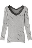 【キッドブルー/KID BLUE】の24起毛ドットJQ長袖インナー 人気、トレンドファッション・服の通販 founy(ファニー) ファッション Fashion レディースファッション Fashion for Women 下着・ランジェリー Lingerie & Intimates その他ランジェリー・インナーアイテム Other Lingerie / Intimates インナー Innerwear ドット Polka Dot, Dot Pattern フィット Fit, Slim Fit ランジェリー Lingerie, Intimate Wear レース Lace, Lace Fabric A/W・秋冬 Autumn/Winter 長袖 Long Sleeve, Full Sleeve 防寒 Cold Protection, Winter-Ready |ID:prp329100004335135