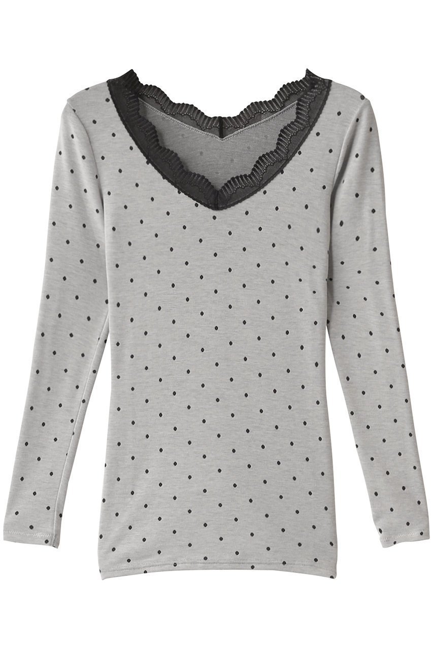 【キッドブルー/KID BLUE】の24起毛ドットJQ長袖インナー インテリア・キッズ・メンズ・レディースファッション・服の通販 founy(ファニー) 　ファッション　Fashion　レディースファッション　Fashion for Women　下着・ランジェリー　Lingerie & Intimates　その他ランジェリー・インナーアイテム　Other Lingerie / Intimates　インナー　Innerwear　ドット　Polka Dot, Dot Pattern　フィット　Fit, Slim Fit　ランジェリー　Lingerie, Intimate Wear　レース　Lace, Lace Fabric　A/W・秋冬　Autumn/Winter　長袖　Long Sleeve, Full Sleeve　防寒　Cold Protection, Winter-Ready　アイボリー|ID: prp329100004335135 ipo3291000000035053581