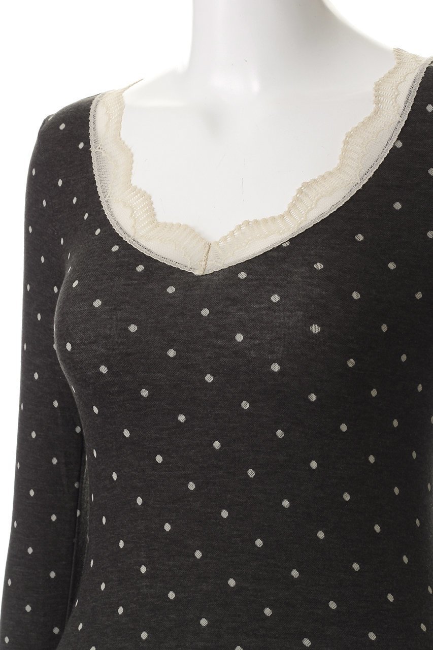 【キッドブルー/KID BLUE】の24起毛ドットJQ長袖インナー 人気、トレンドファッション・服の通販 founy(ファニー) 　ファッション　Fashion　レディースファッション　Fashion for Women　下着・ランジェリー　Lingerie & Intimates　その他ランジェリー・インナーアイテム　Other Lingerie / Intimates　インナー　Innerwear　ドット　Polka Dot, Dot Pattern　フィット　Fit, Slim Fit　ランジェリー　Lingerie, Intimate Wear　レース　Lace, Lace Fabric　A/W・秋冬　Autumn/Winter　長袖　Long Sleeve, Full Sleeve　防寒　Cold Protection, Winter-Ready　other-5|ID: prp329100004335135 ipo3291000000035053586