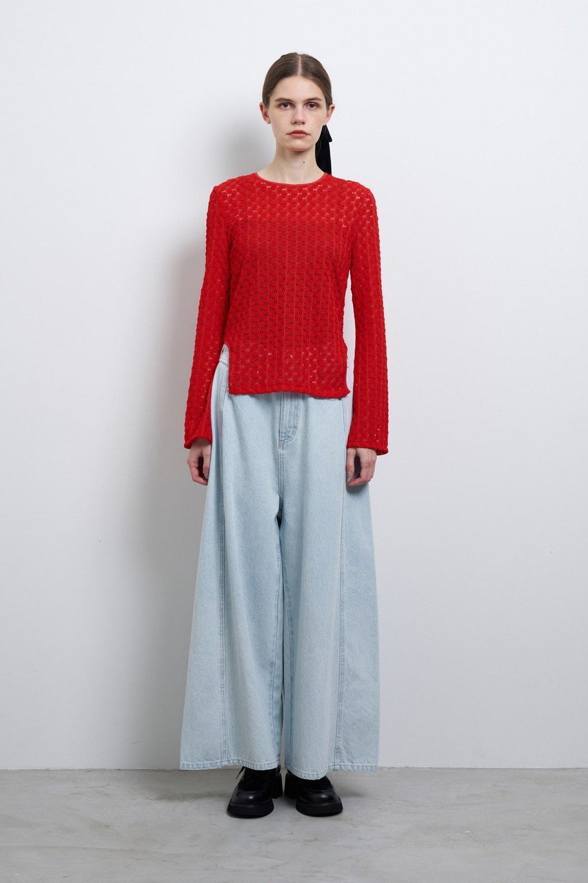 【ランバン オン ブルー/LANVIN en Bleu】のカーブスリットレースカットソー 人気、トレンドファッション・服の通販 founy(ファニー) 　ファッション　Fashion　レディースファッション　Fashion for Women　トップス・カットソー　Cut & Sew Tops　シャツ・ブラウス・オフィスカジュアル　Elegant Blouses & Button-Ups　ロングTシャツ・Tシャツ　Longline T-Shirts & Tees　カットソー・ベーシックTシャツ　Cut-and-Sewn Tops / Stretch Tees & Basics　インナー　Innerwear　カットソー　Cut and Sewn Top　キャミソール　Camisole, Spaghetti Strap Top　シアー　Sheer, See-Through　スリット　Slit, Slit Detail　スリーブ　Sleeve, Long Sleeve / Short Sleeve　リボン　Ribbon, Bow　ロング　Long, Long-Length　A/W・秋冬　Autumn/Winter　other-6|ID: prp329100004335137 ipo3291000000032884885