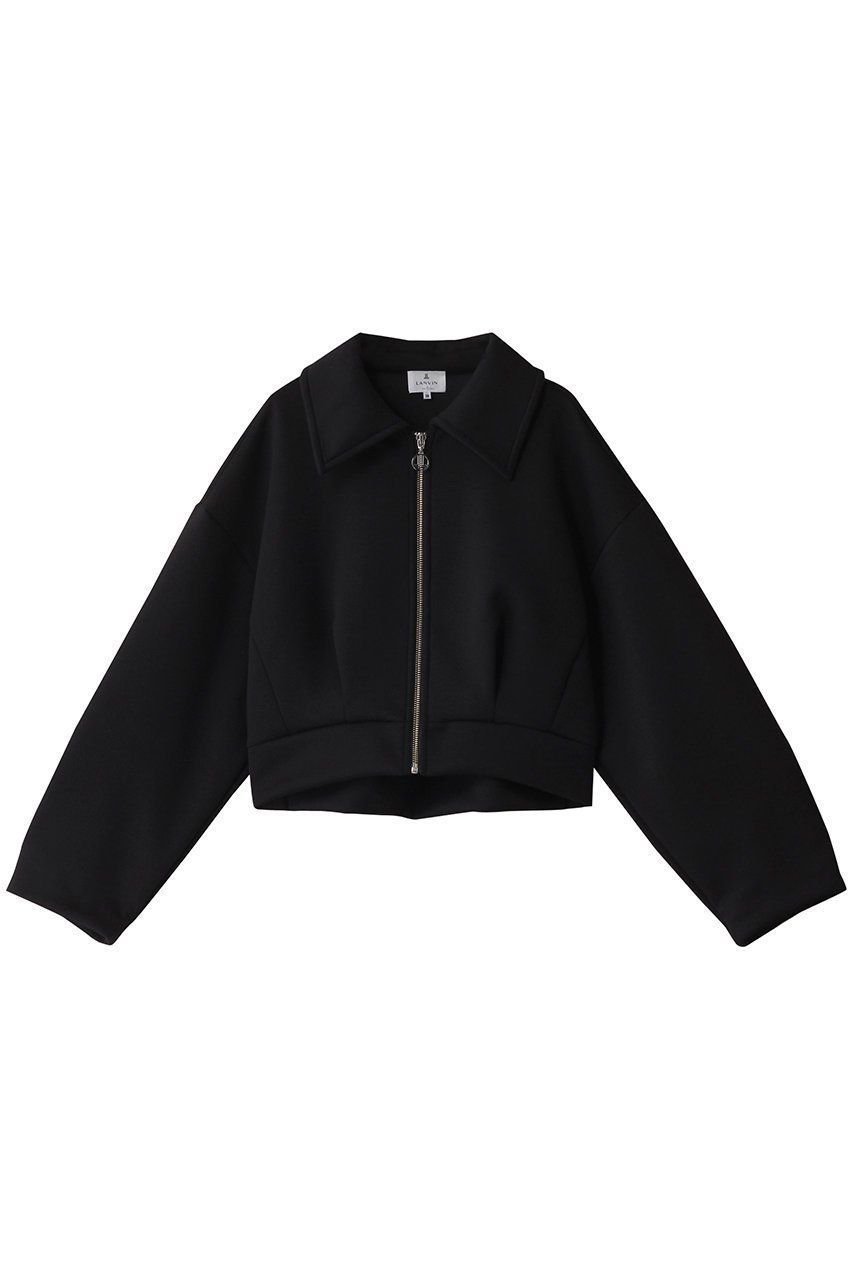 【ランバン オン ブルー/LANVIN en Bleu】のダンボールショートジャケット インテリア・キッズ・メンズ・レディースファッション・服の通販 founy(ファニー) 　ファッション　Fashion　レディースファッション　Fashion for Women　アウター　Coat / Outerwear Collection　レディースジャケット・軽アウター　Jackets　シンプル　Simple, Minimal　ジャケット　Jacket, Outerwear　ブラック|ID: prp329100004335138 ipo3291000000032928989