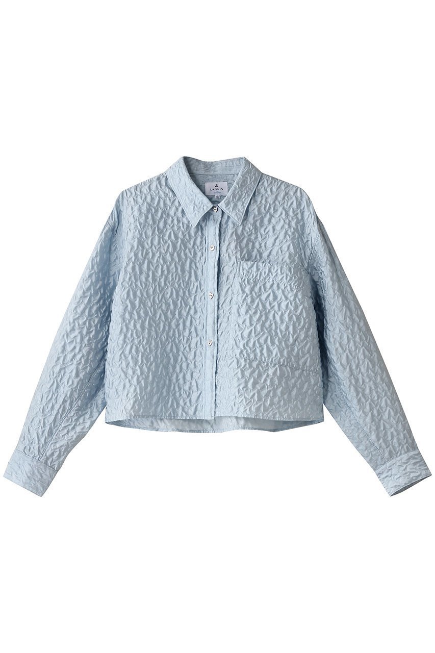 【ランバン オン ブルー/LANVIN en Bleu】のクロップドフレアシャツ 人気、トレンドファッション・服の通販 founy(ファニー) 　ファッション　Fashion　レディースファッション　Fashion for Women　トップス・カットソー　Cut & Sew Tops　シャツ・ブラウス・オフィスカジュアル　Elegant Blouses & Button-Ups　クロップド　Cropped, Short Length　スリーブ　Sleeve, Long Sleeve / Short Sleeve　バランス　Balance, Style Balance　ロング　Long, Long-Length　ワイド　Wide, Wide Fit　 other-1|ID: prp329100004335139 ipo3291000000032878588
