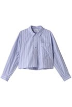 【ランバン オン ブルー/LANVIN en Bleu】のクロップドフレアシャツ ブルー|ID: prp329100004335139 ipo3291000000032878601