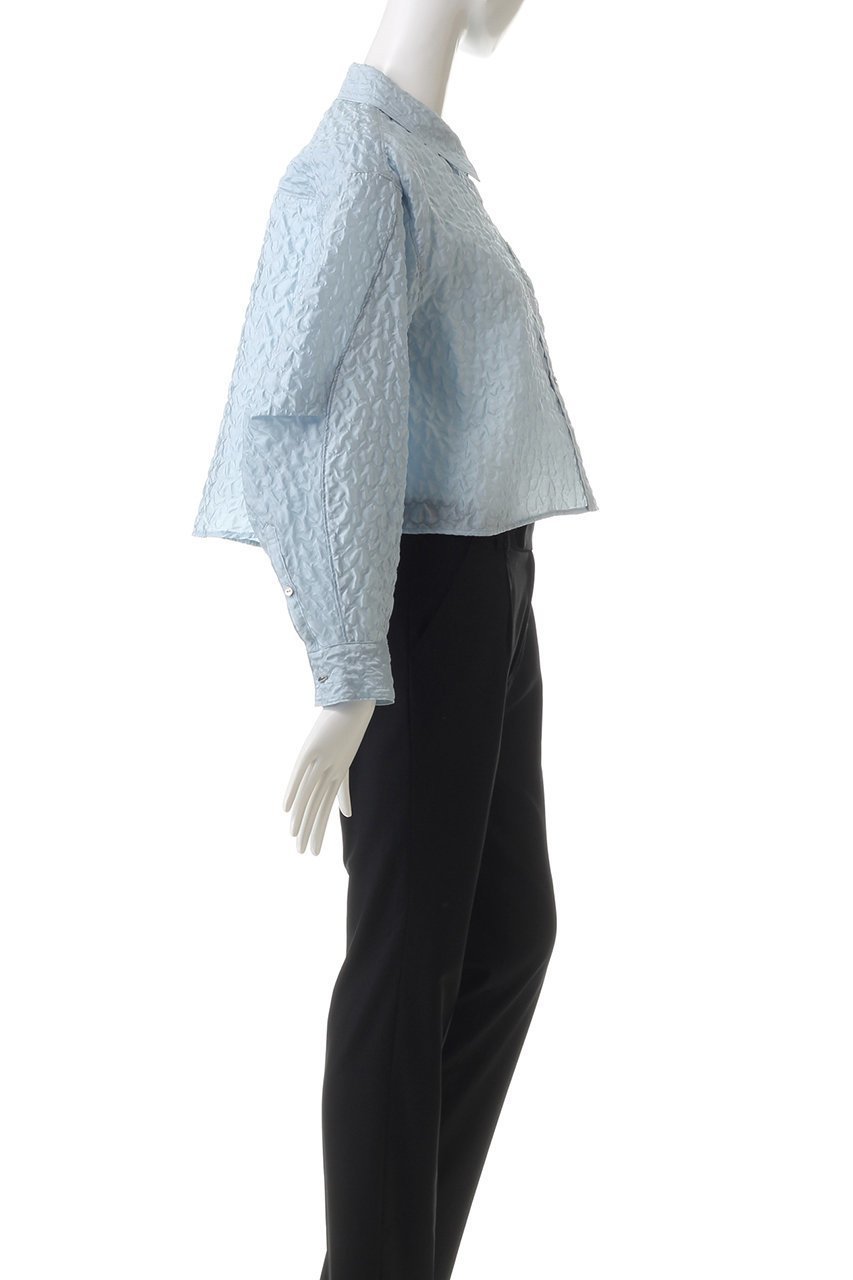 【ランバン オン ブルー/LANVIN en Bleu】のクロップドフレアシャツ 人気、トレンドファッション・服の通販 founy(ファニー) 　ファッション　Fashion　レディースファッション　Fashion for Women　トップス・カットソー　Cut & Sew Tops　シャツ・ブラウス・オフィスカジュアル　Elegant Blouses & Button-Ups　クロップド　Cropped, Short Length　スリーブ　Sleeve, Long Sleeve / Short Sleeve　バランス　Balance, Style Balance　ロング　Long, Long-Length　ワイド　Wide, Wide Fit　other-3|ID: prp329100004335139 ipo3291000000032878617