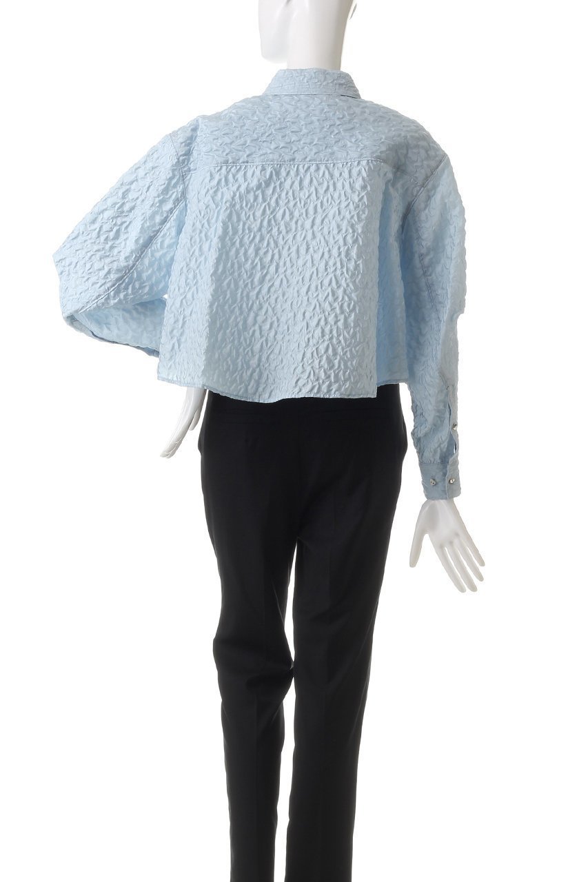 【ランバン オン ブルー/LANVIN en Bleu】のクロップドフレアシャツ 人気、トレンドファッション・服の通販 founy(ファニー) 　ファッション　Fashion　レディースファッション　Fashion for Women　トップス・カットソー　Cut & Sew Tops　シャツ・ブラウス・オフィスカジュアル　Elegant Blouses & Button-Ups　クロップド　Cropped, Short Length　スリーブ　Sleeve, Long Sleeve / Short Sleeve　バランス　Balance, Style Balance　ロング　Long, Long-Length　ワイド　Wide, Wide Fit　other-4|ID: prp329100004335139 ipo3291000000032878623