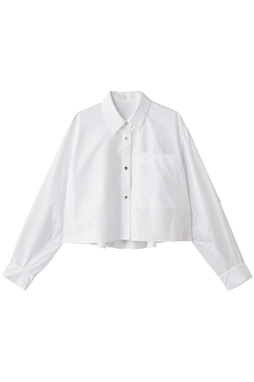 【ランバン オン ブルー/LANVIN en Bleu】のクロップドフレアシャツ インテリア・キッズ・メンズ・レディースファッション・服の通販 founy(ファニー) 　ファッション　Fashion　レディースファッション　Fashion for Women　トップス・カットソー　Cut & Sew Tops　シャツ・ブラウス・オフィスカジュアル　Elegant Blouses & Button-Ups　クロップド　Cropped, Short Length　スリーブ　Sleeve, Long Sleeve / Short Sleeve　トレンド　Trend, Trending Now　フレア　Flare, Flared　ポケット　Pocket, Pocket Detail　ロング　Long, Long-Length　新作・新入荷　New Arrivals / New In　オフ|ID: prp329100004335139 ipo3291000000033963606