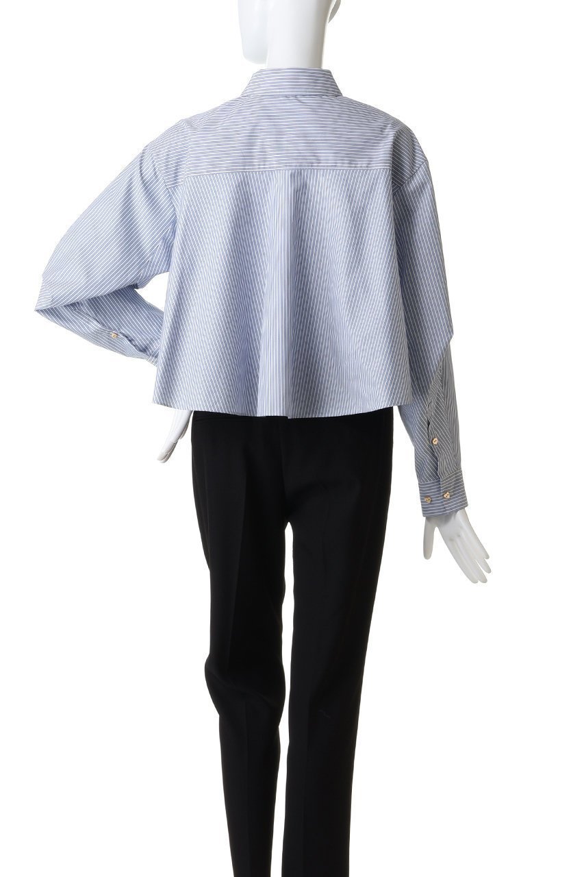 【ランバン オン ブルー/LANVIN en Bleu】のクロップドフレアシャツ 人気、トレンドファッション・服の通販 founy(ファニー) 　ファッション　Fashion　レディースファッション　Fashion for Women　トップス・カットソー　Cut & Sew Tops　シャツ・ブラウス・オフィスカジュアル　Elegant Blouses & Button-Ups　クロップド　Cropped, Short Length　スリーブ　Sleeve, Long Sleeve / Short Sleeve　トレンド　Trend, Trending Now　フレア　Flare, Flared　ポケット　Pocket, Pocket Detail　ロング　Long, Long-Length　新作・新入荷　New Arrivals / New In　other-4|ID: prp329100004335139 ipo3291000000033963610