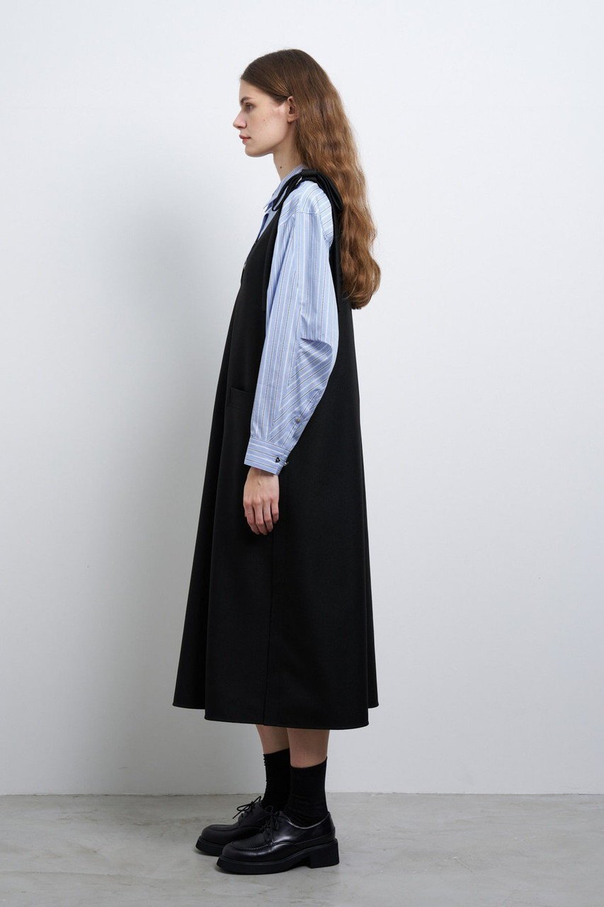 【ランバン オン ブルー/LANVIN en Bleu】のリボンジャンパードレス 人気、トレンドファッション・服の通販 founy(ファニー) 　ファッション　Fashion　レディースファッション　WOMEN　ワンピース　Dress　ドレス　Party Dresses　チュニック　Tunic　インナー　Inner　コンパクト　Compact　チュニック　Tunic　ドレス　Dress　リボン　Ribbon　ロング　Long　other-8|ID: prp329100004335141 ipo3291000000031360646