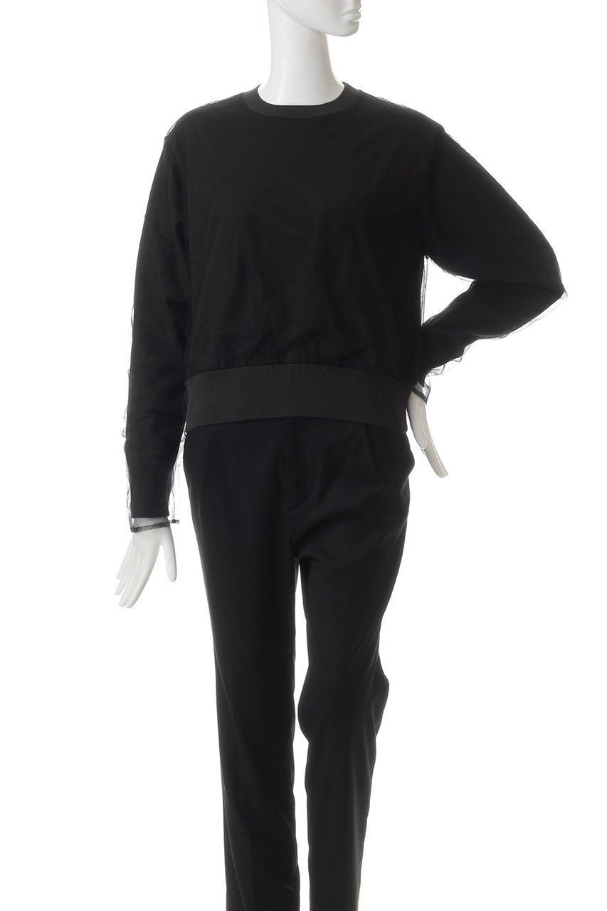 【ベイジ,/BEIGE,】のMYRTLE(マートル)/チュールレイヤードクルーネック 人気、トレンドファッション・服の通販 founy(ファニー) 　ファッション　Fashion　レディースファッション　Fashion for Women　トップス・カットソー　Cut & Sew Tops　ニット　Knit Tops & Sweaters　カジュアルプルオーバー・ニットトップス　Pullovers & Knit Tops / Casual Pullovers　シアー　Sheer, See-Through　チュール　Tulip, Tulip Motif　フェミニン　Feminine, Girly　other-2|ID: prp329100004335143 ipo3291000000035066834