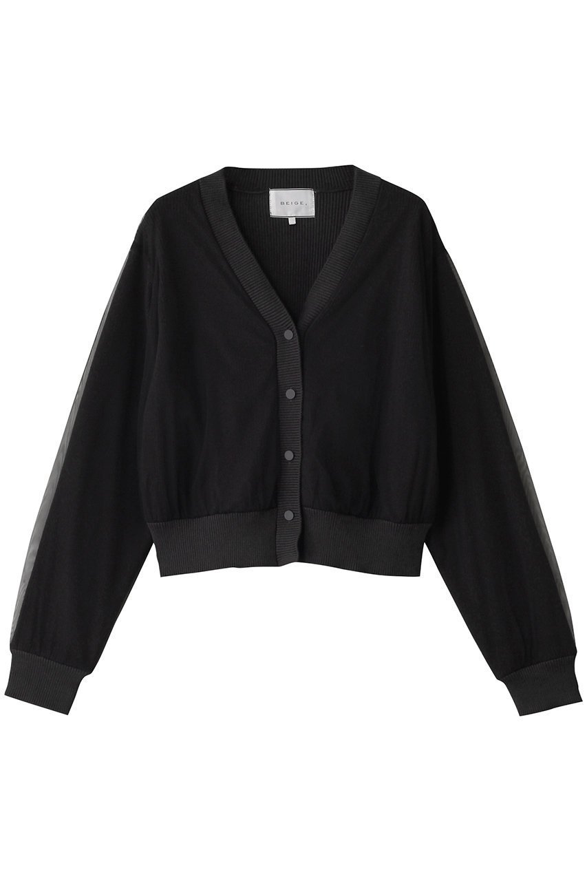 【ベイジ,/BEIGE,】のMYRTLE(マートル)/チュールレイヤードカーディガン インテリア・キッズ・メンズ・レディースファッション・服の通販 founy(ファニー) 　ファッション　Fashion　レディースファッション　Fashion for Women　トップス・カットソー　Cut & Sew Tops　ニット　Knit Tops & Sweaters　カーディガン・羽織り　Layered Style Cardigans　カーディガン　Cardigan, Knitwear　チュール　Tulip, Tulip Motif　フェミニン　Feminine, Girly　Slate|ID: prp329100004335144 ipo3291000000035469093