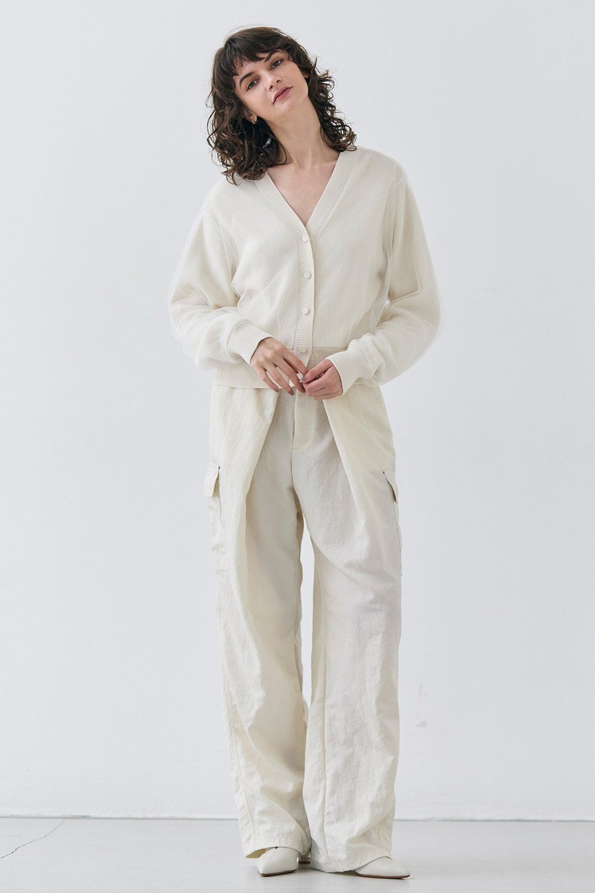 【ベイジ,/BEIGE,】のMYRTLE(マートル)/チュールレイヤードカーディガン 人気、トレンドファッション・服の通販 founy(ファニー) 　ファッション　Fashion　レディースファッション　Fashion for Women　トップス・カットソー　Cut & Sew Tops　ニット　Knit Tops & Sweaters　カーディガン・羽織り　Layered Style Cardigans　カーディガン　Cardigan, Knitwear　チュール　Tulip, Tulip Motif　フェミニン　Feminine, Girly　other-6|ID: prp329100004335144 ipo3291000000035879444