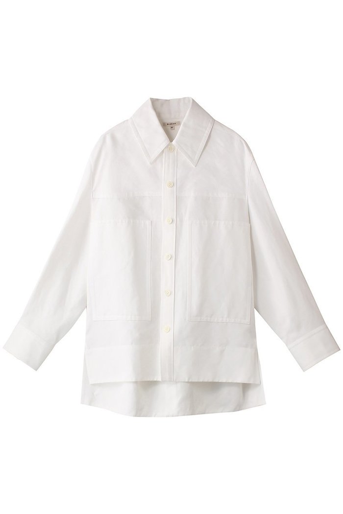 【ブラミンク/BLAMINK】のコットンレギュラーシャツ インテリア・キッズ・メンズ・レディースファッション・服の通販 founy(ファニー) https://founy.com/ ファッション Fashion レディースファッション Fashion for Women トップス・カットソー Cut & Sew Tops シャツ・ブラウス・オフィスカジュアル Elegant Blouses & Button-Ups ジャケット Jacket, Outerwear スリット Slit, Slit Detail スリーブ Sleeve, Long Sleeve / Short Sleeve パッチ Patch, Appliqué ポケット Pocket, Pocket Detail ロング Long, Long-Length |ID: prp329100004335156 ipo3291000000032878420