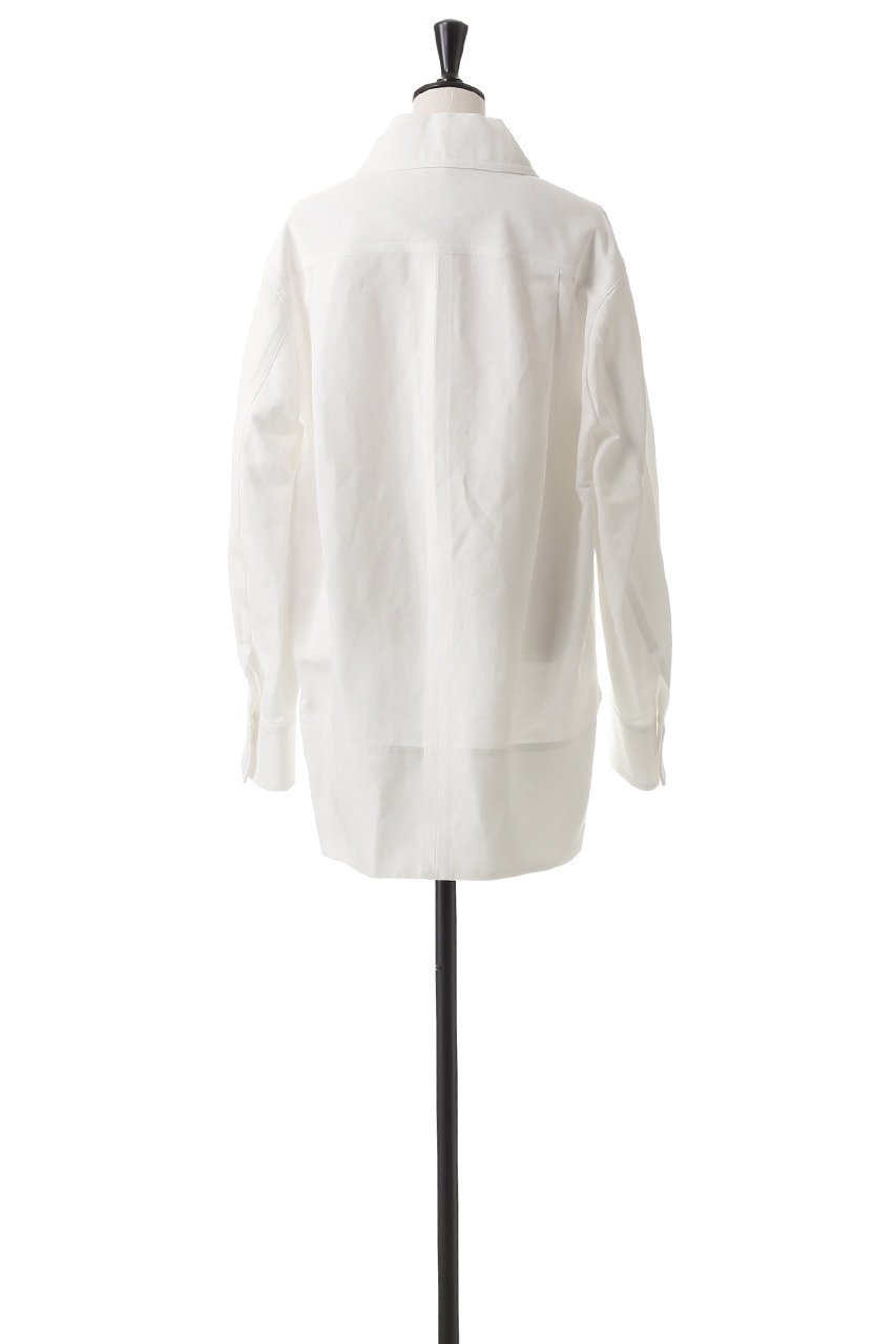 【ブラミンク/BLAMINK】のコットンレギュラーシャツ 人気、トレンドファッション・服の通販 founy(ファニー) 　ファッション　Fashion　レディースファッション　Fashion for Women　トップス・カットソー　Cut & Sew Tops　シャツ・ブラウス・オフィスカジュアル　Elegant Blouses & Button-Ups　ジャケット　Jacket, Outerwear　スリット　Slit, Slit Detail　スリーブ　Sleeve, Long Sleeve / Short Sleeve　パッチ　Patch, Appliqué　ポケット　Pocket, Pocket Detail　ロング　Long, Long-Length　other-4|ID: prp329100004335156 ipo3291000000032878441