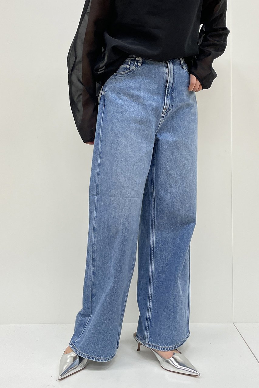 【プルミエ アロンディスモン/1er Arrondissement】の【upper hights】THE LARA デニムパンツ 人気、トレンドファッション・服の通販 founy(ファニー) 　ファッション　Fashion　レディースファッション　Fashion for Women　パンツ　Pants & Trousers　デニムパンツ・ジーンズ・美脚デニム　Denim Jeans & Pants　デニム　Denim, Jeans Material　ドローコード　Drawcord, Drawstring Cord　ワイド　Wide, Wide Fit　other-7|ID: prp329100004335173 ipo3291000000032927745