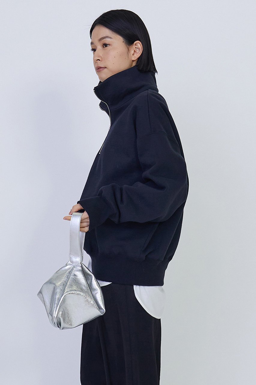【プルミエ アロンディスモン/1er Arrondissement】のハーフジップスウェット 人気、トレンドファッション・服の通販 founy(ファニー) 　ファッション　Fashion　レディースファッション　Fashion for Women　トップス・カットソー　Cut & Sew Tops　シャツ・ブラウス・オフィスカジュアル　Elegant Blouses & Button-Ups　レディースパーカー・カジュアルフーディー　Casual Hoodies & Sweatshirts　ロングTシャツ・Tシャツ　Longline T-Shirts & Tees　スウェット・クルーネックトップス　Sweatshirts & Crewnecks / Relaxed Fit Sweat Tops　カットソー・ベーシックTシャツ　Cut-and-Sewn Tops / Stretch Tees & Basics　シンプル　Simple, Minimal　ジップ　Zip, Zipper　スタンド　Stand Collar, Upright Stand　トレンド　Trend, Trending Now　other-7|ID: prp329100004335176 ipo3291000000032884759