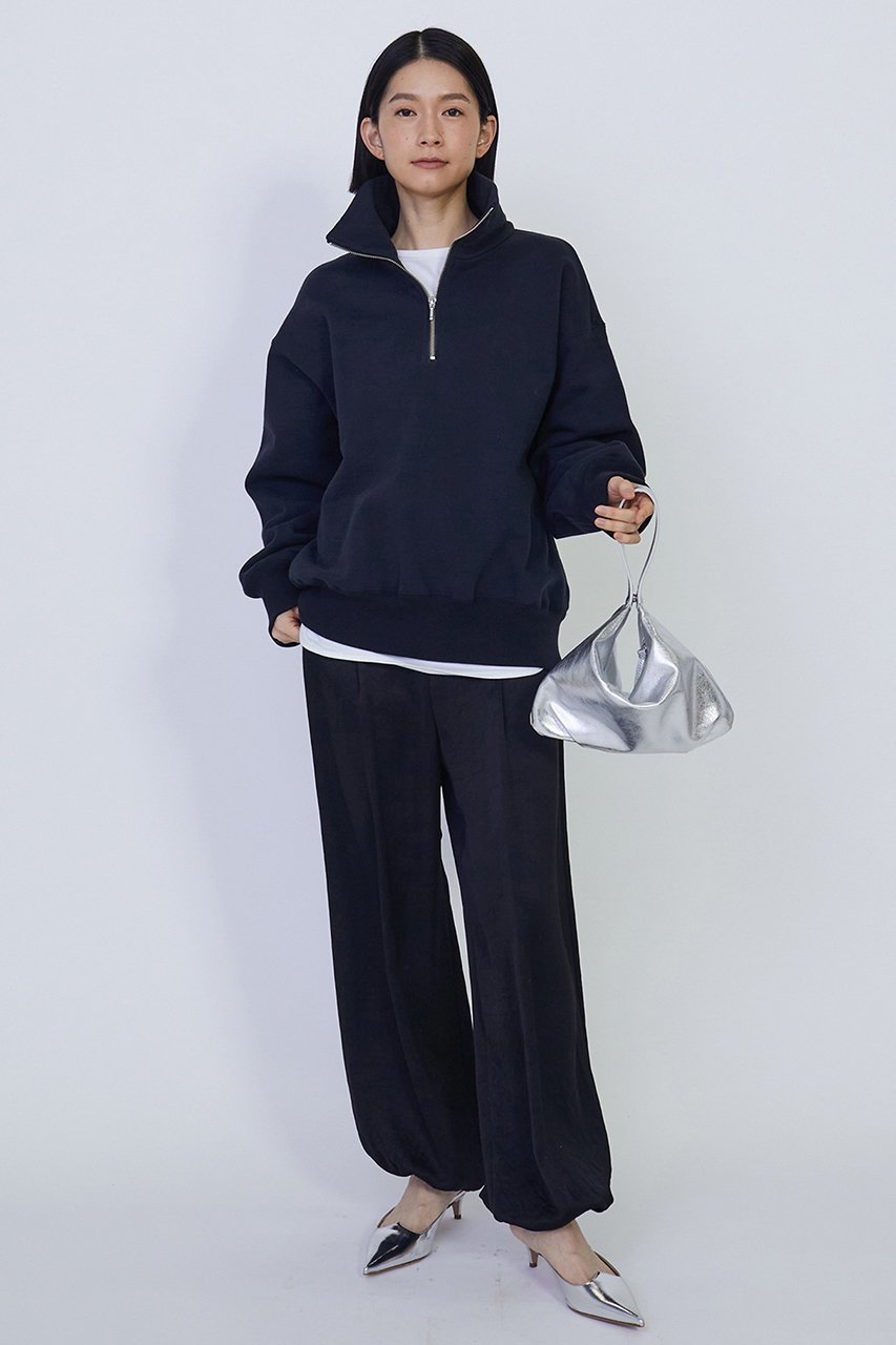 【プルミエ アロンディスモン/1er Arrondissement】のハーフジップスウェット 人気、トレンドファッション・服の通販 founy(ファニー) 　ファッション　Fashion　レディースファッション　Fashion for Women　トップス・カットソー　Cut & Sew Tops　シャツ・ブラウス・オフィスカジュアル　Elegant Blouses & Button-Ups　レディースパーカー・カジュアルフーディー　Casual Hoodies & Sweatshirts　ロングTシャツ・Tシャツ　Longline T-Shirts & Tees　スウェット・クルーネックトップス　Sweatshirts & Crewnecks / Relaxed Fit Sweat Tops　カットソー・ベーシックTシャツ　Cut-and-Sewn Tops / Stretch Tees & Basics　シンプル　Simple, Minimal　ジップ　Zip, Zipper　スタンド　Stand Collar, Upright Stand　トレンド　Trend, Trending Now　other-8|ID: prp329100004335176 ipo3291000000032884763