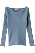 【スタニングルアー/STUNNING LURE】のカーブネックニットプルオーバー ブルー|ID: prp329100004336102 ipo3291000000035923555