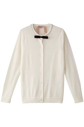 【ヌメロ ヴェントゥーノ/N°21】のリボンタイプルオーバーカーディガン 人気、トレンドファッション・服の通販 founy(ファニー) ファッション Fashion レディースファッション Fashion for Women トップス・カットソー Cut & Sew Tops ニット Knit Tops & Sweaters カーディガン・羽織り Layered Style Cardigans カジュアルプルオーバー・ニットトップス Pullovers & Knit Tops / Casual Pullovers エレガント 上品 Elegant カーディガン Cardigan, Knitwear スリーブ Sleeve, Long Sleeve / Short Sleeve ビジュー Bijou, Jewel-like Accent リボン Ribbon, Bow ロング Long, Long-Length |ID:prp329100004336105