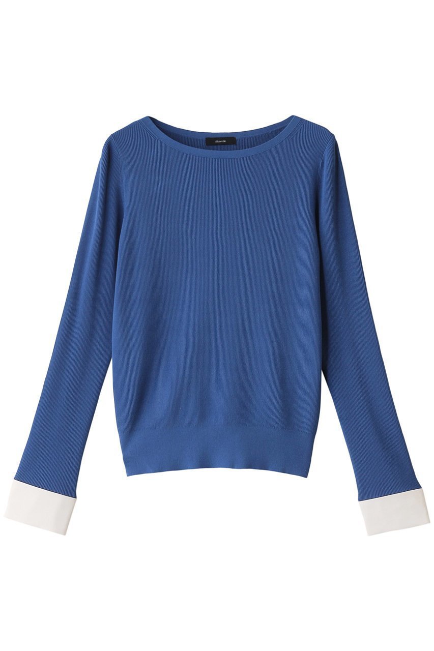 【アルアバイル/allureville】のダブルカフスコンビプルオーバー 人気、トレンドファッション・服の通販 founy(ファニー) 　ファッション　Fashion　レディースファッション　Fashion for Women　トップス・カットソー　Cut & Sew Tops　ニット　Knit Tops & Sweaters　カジュアルプルオーバー・ニットトップス　Pullovers & Knit Tops / Casual Pullovers　カフス　Cuff Design　シンプル　Simple, Minimal　ダブル　Double, Double-Breasted　リュクス　Luxury, Elegant, High-End, Chic　エレガント 上品　Elegant　 other-1|ID: prp329100004336123 ipo3291000000032949895